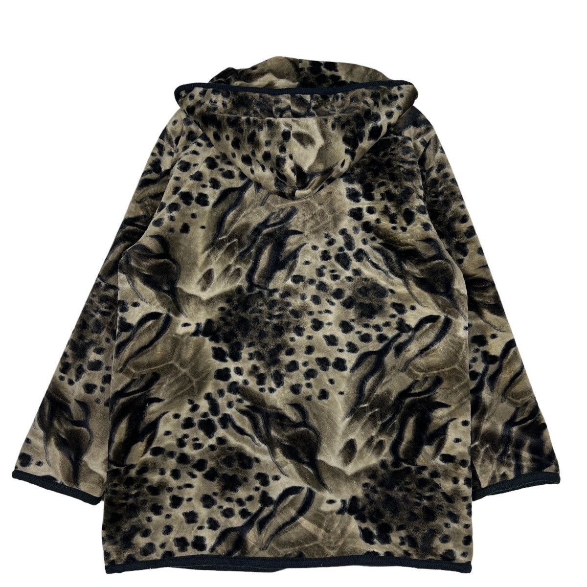 Japanese Brand 🔥 VINTAGE LEOPARD MOTIVE SHAWL COLAR JACKET Size US L / EU 52-54 / 3 - 8 Thumbnail