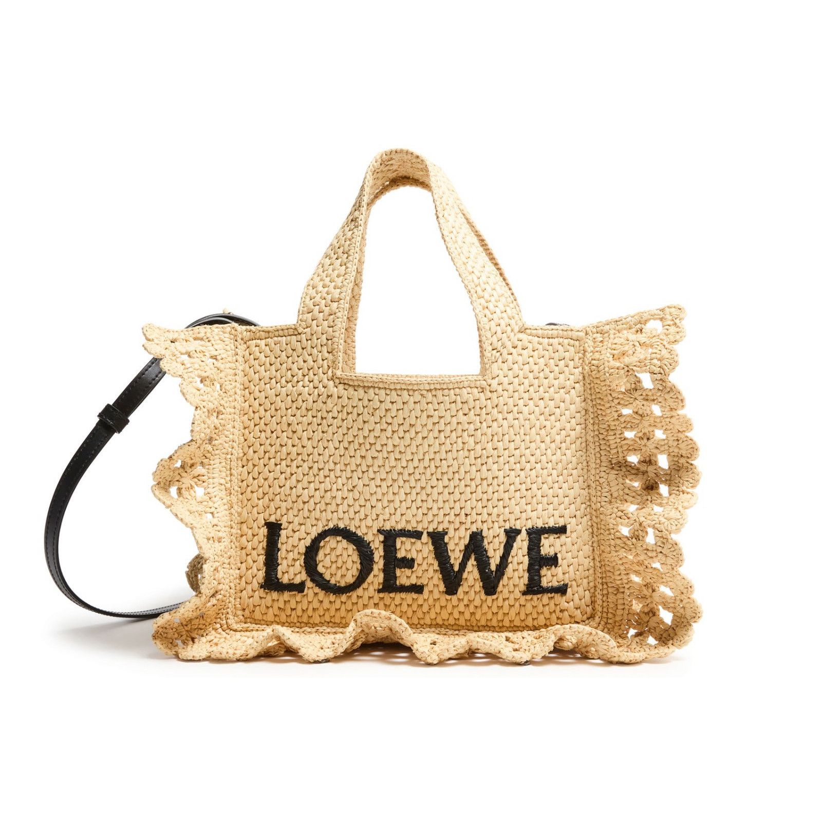 Loewe LOEWE Ruffles Small Natural Raffia Tote Bag New & Authentic Size ONE SIZE - 1 Thumbnail