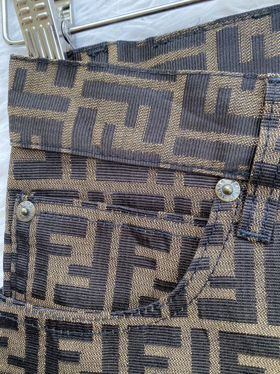 Fendi Vintage Fendi Zucca Monogram Pants FF Logo Size US 26 / EU 42 - 12 Thumbnail