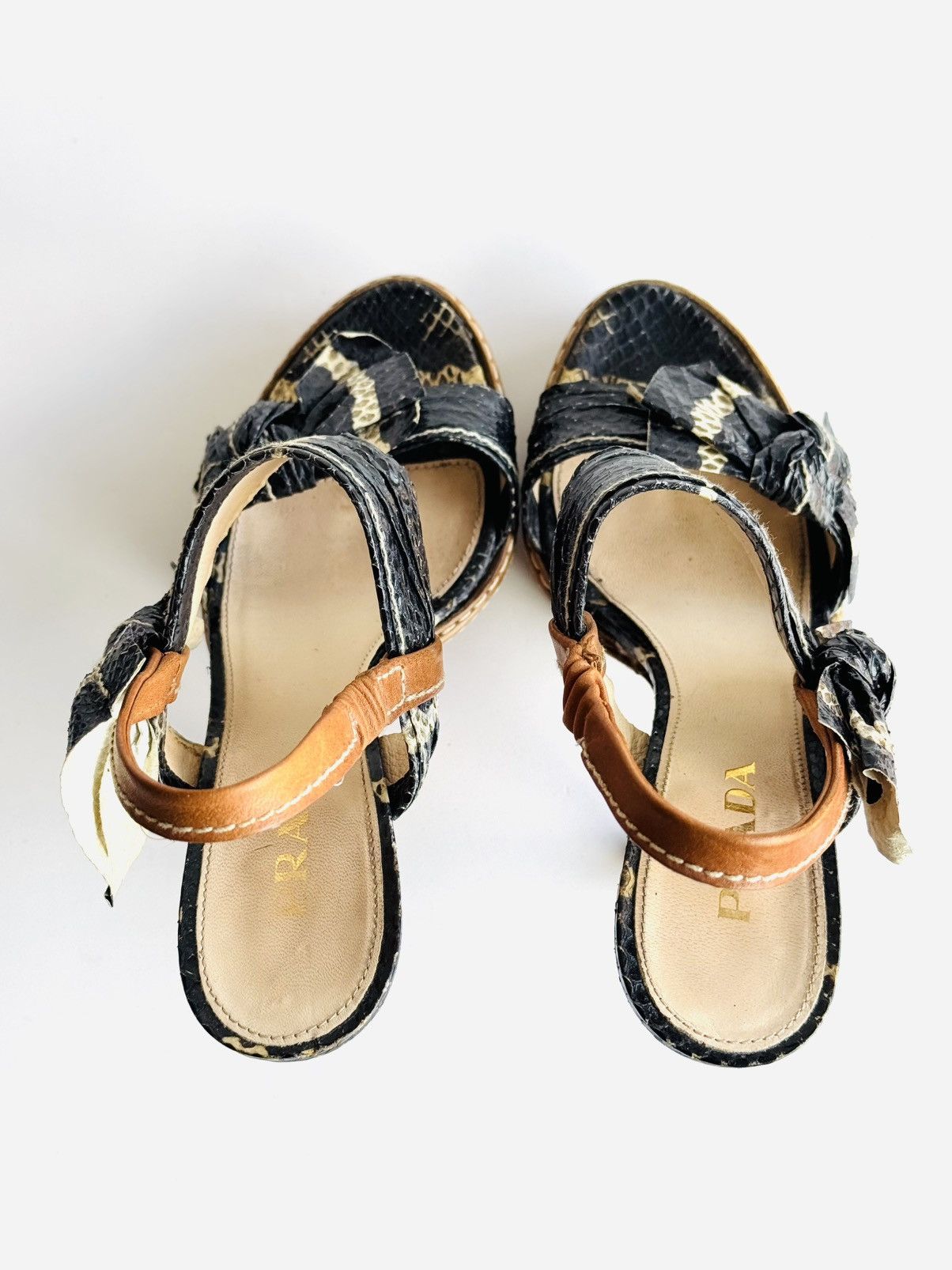 Prada Prada S/S 2009 Iconic python platform sandals 37 Size US 7 / IT 37 - 3 Thumbnail