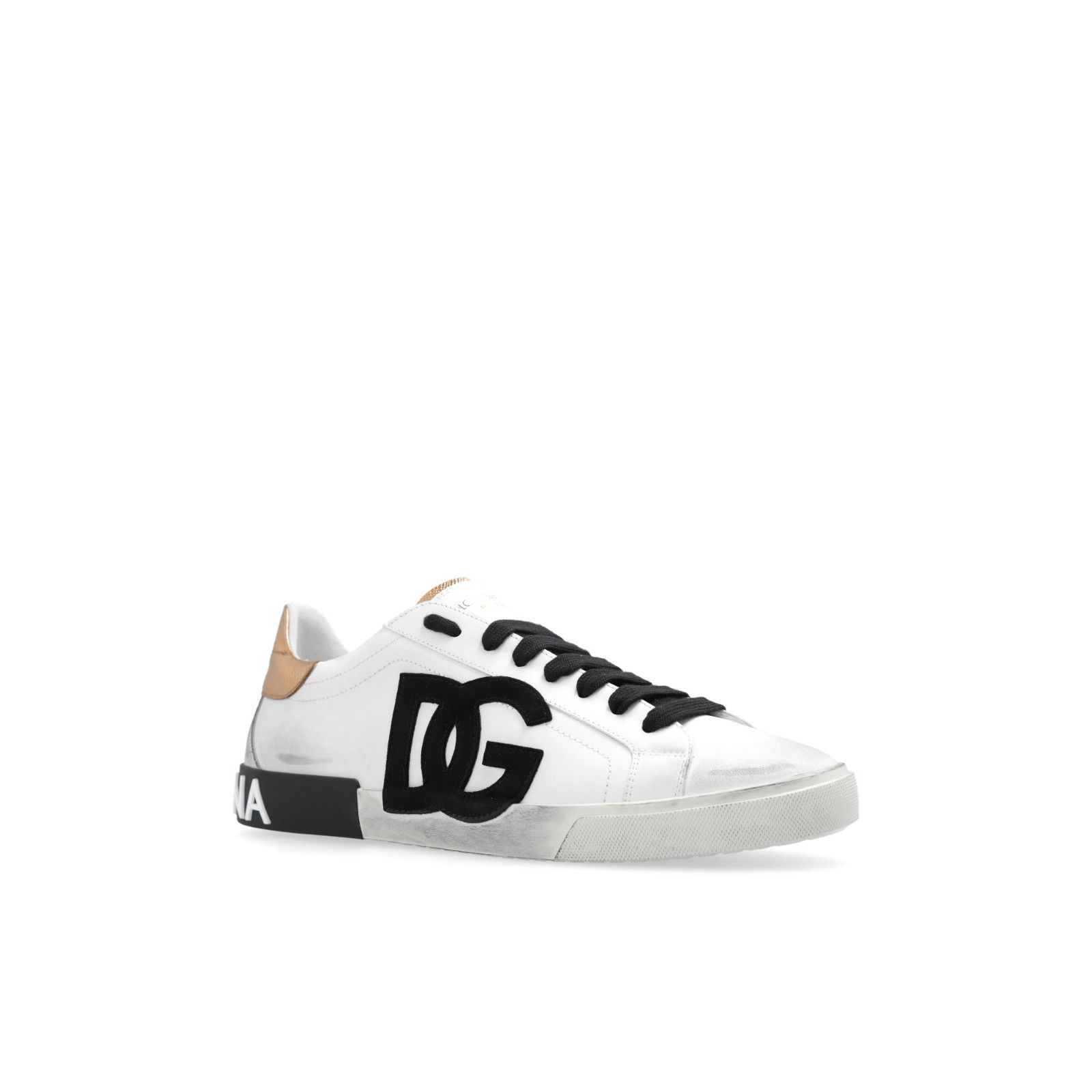 DOLCE&GABBANA DG Portofino White Leather Sneakers New & Auth