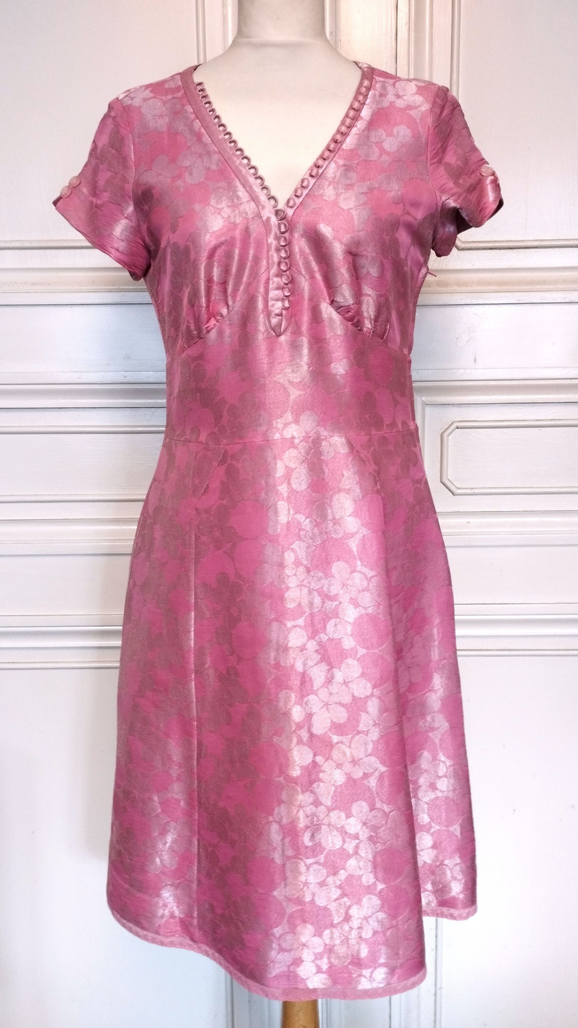 Marc Jacobs Marc Jacobs Robe Soie Brochée Mariage Céremonie T S/M Size M / US 6-8 / IT 42-44 - 4 Thumbnail