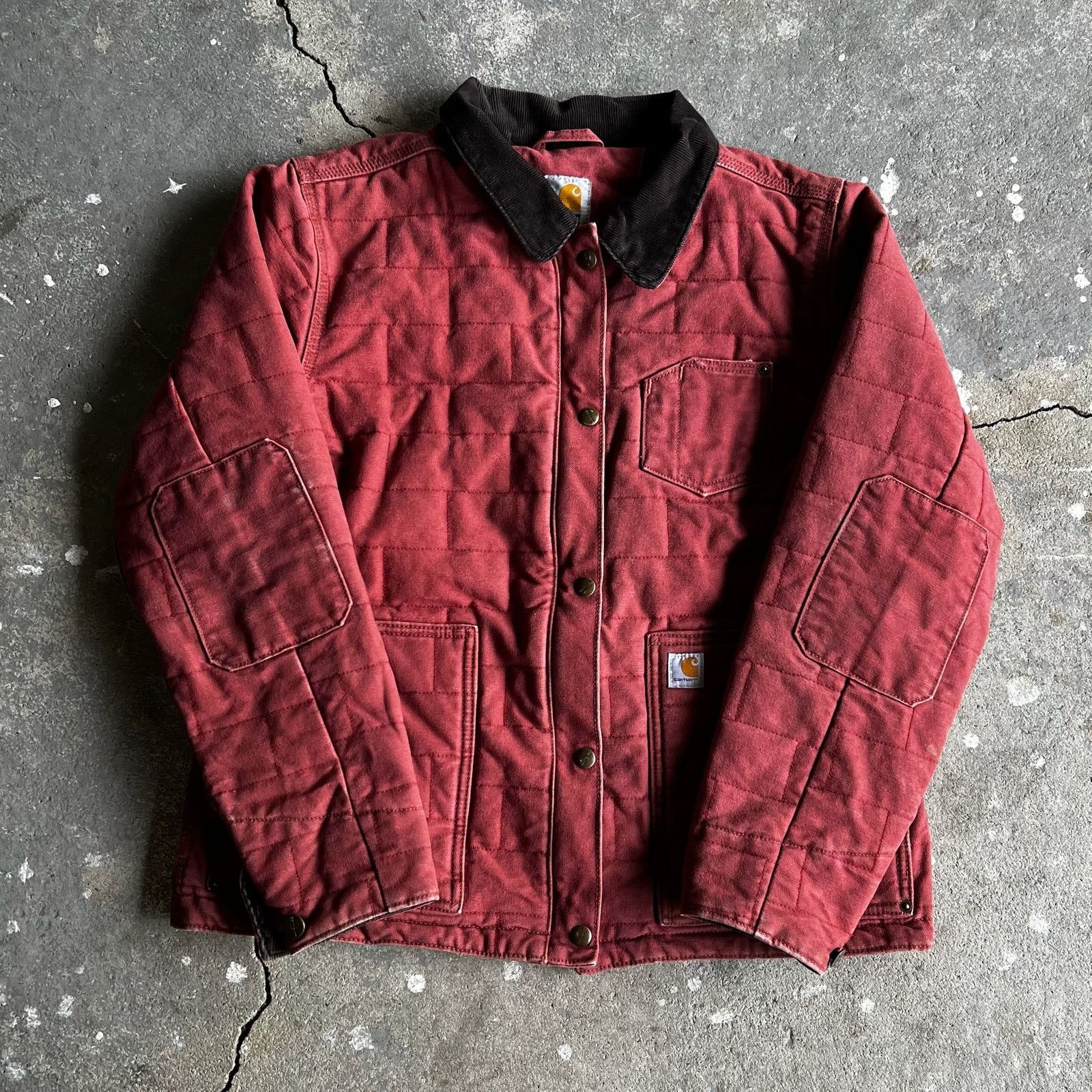 Carhartt × Vintage Carhartt WOMENS pink brick pattern work wear jacket Size US M / EU 48-50 / 2 - 1 Thumbnail