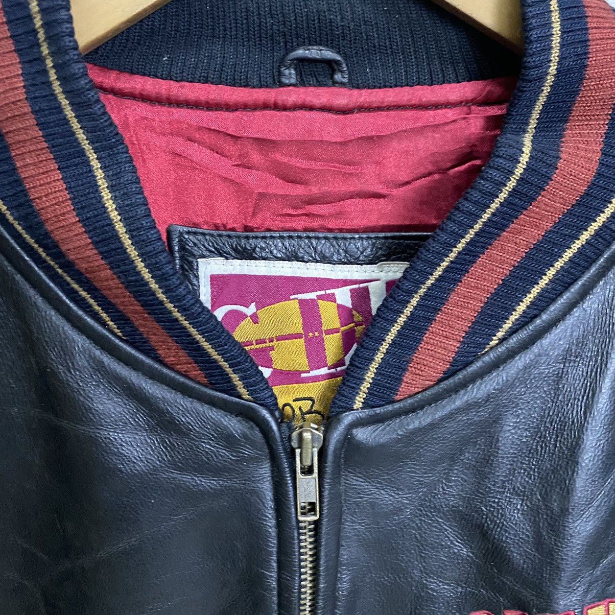NFL Vintage SF 49ers NFL Leather Bomber Varsity Jacket Size US XL / EU 56 / 4 - 19 Thumbnail