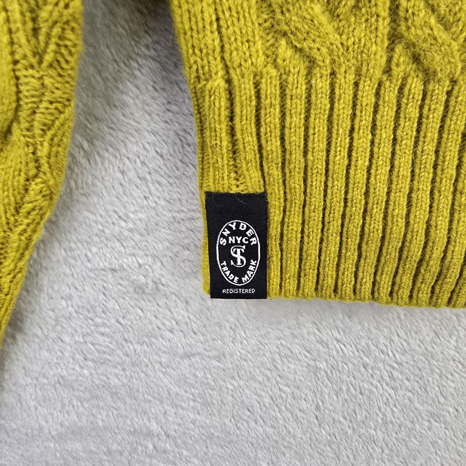 Todd Snyder Todd Snyder Lambs Wool Cable Knit Sweater Mens Medium Gold Size US M / EU 48-50 / 2 - 6 Thumbnail