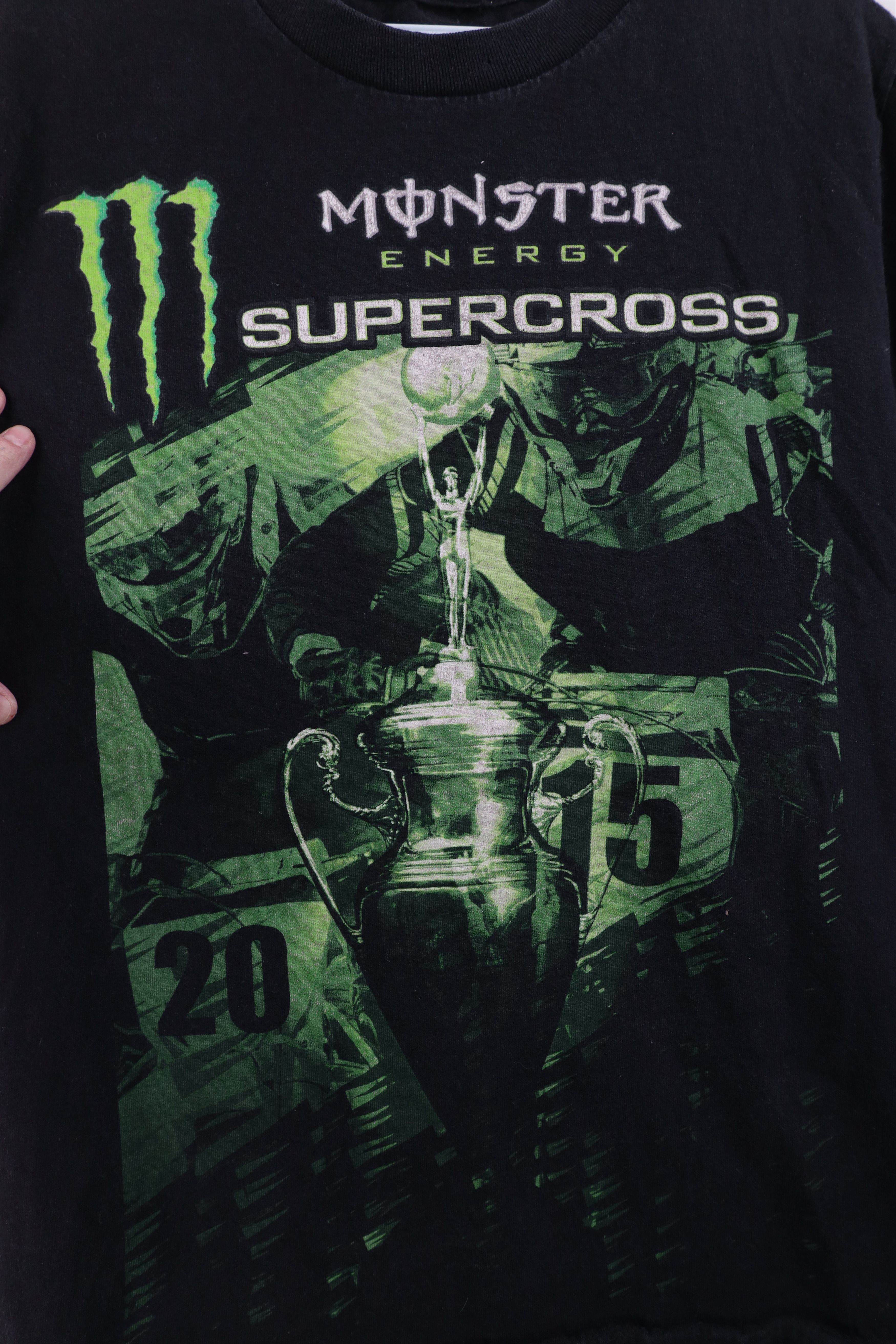 Vintage Energy Supercross Motorcycle Racing T-Shirt Black