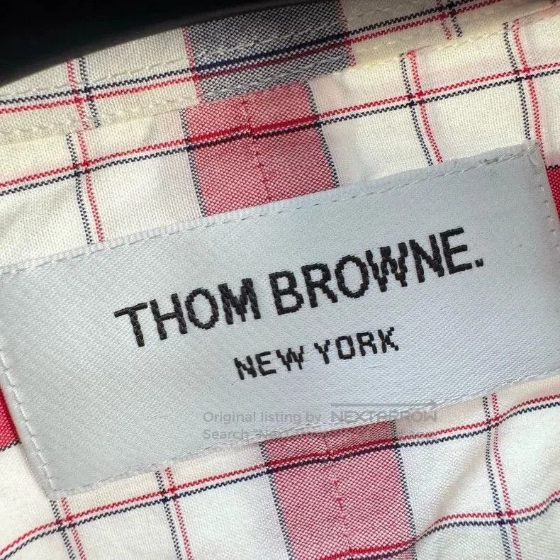 Thom Browne Thom Browne Red White Plaid Shirt. Size US M / EU 48-50 / 2 - 6 Thumbnail