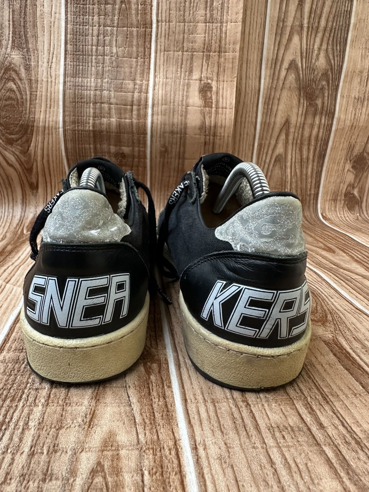 Golden Goose Golden Goose Ballstar Black Leather & Canvas Low Tops Size US 6 / EU 39 - 14 Thumbnail