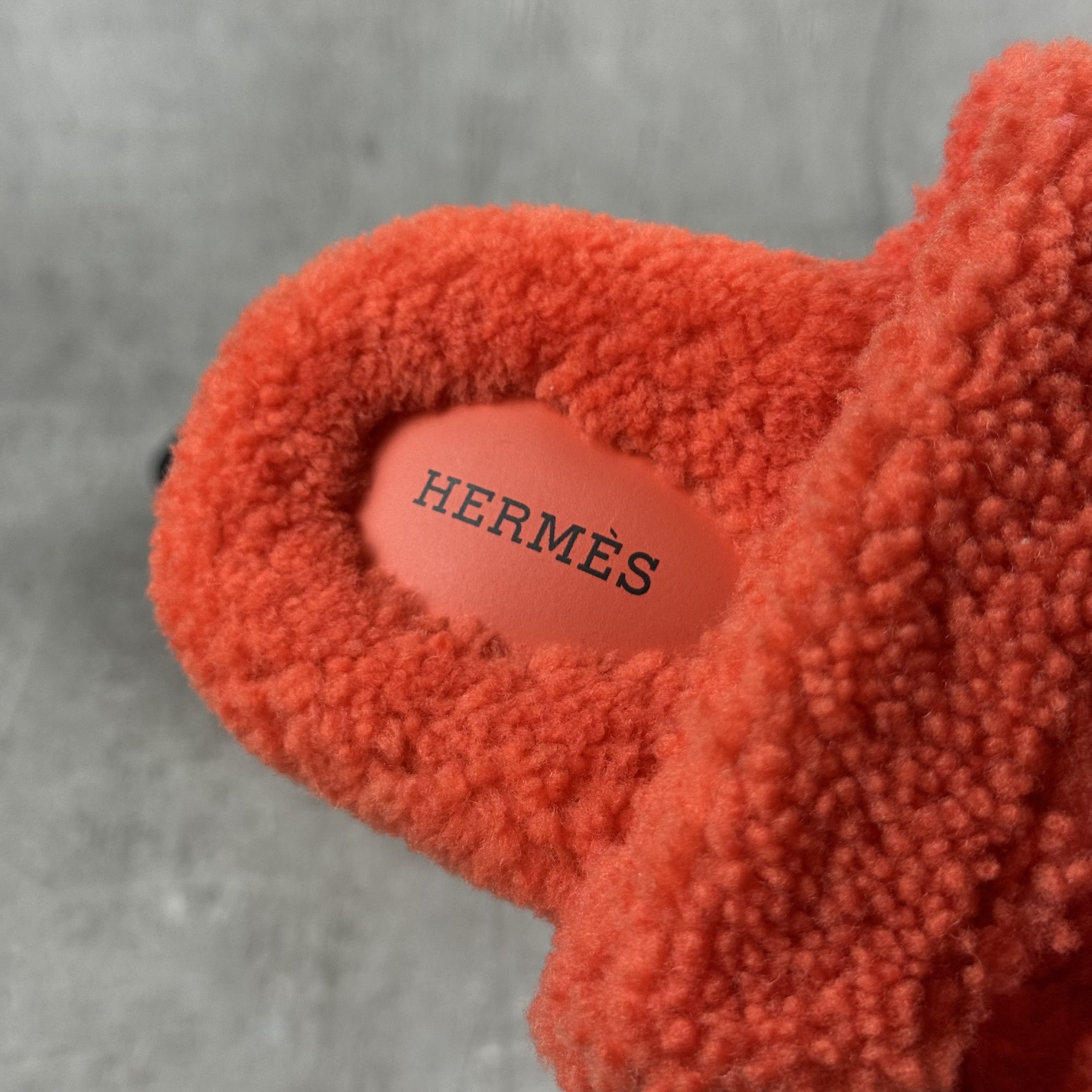 Hermes HERMES Sherling Chypre Sandals in Orange Size US 7 / IT 37 - 10 Thumbnail