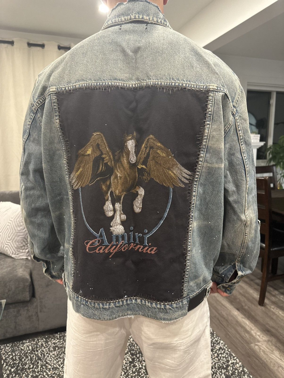 Amiri Amiri Vintage Pegasus Distressed Jacket Size US XL / EU 56 / 4 - 2 Thumbnail