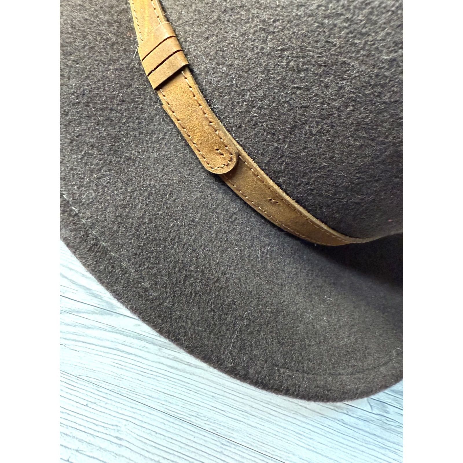 Vintage Alan Paine Country collection Ricufel Wool Brown Fedora Hat mens size S/54cm Size ONE SIZE - 5 Thumbnail