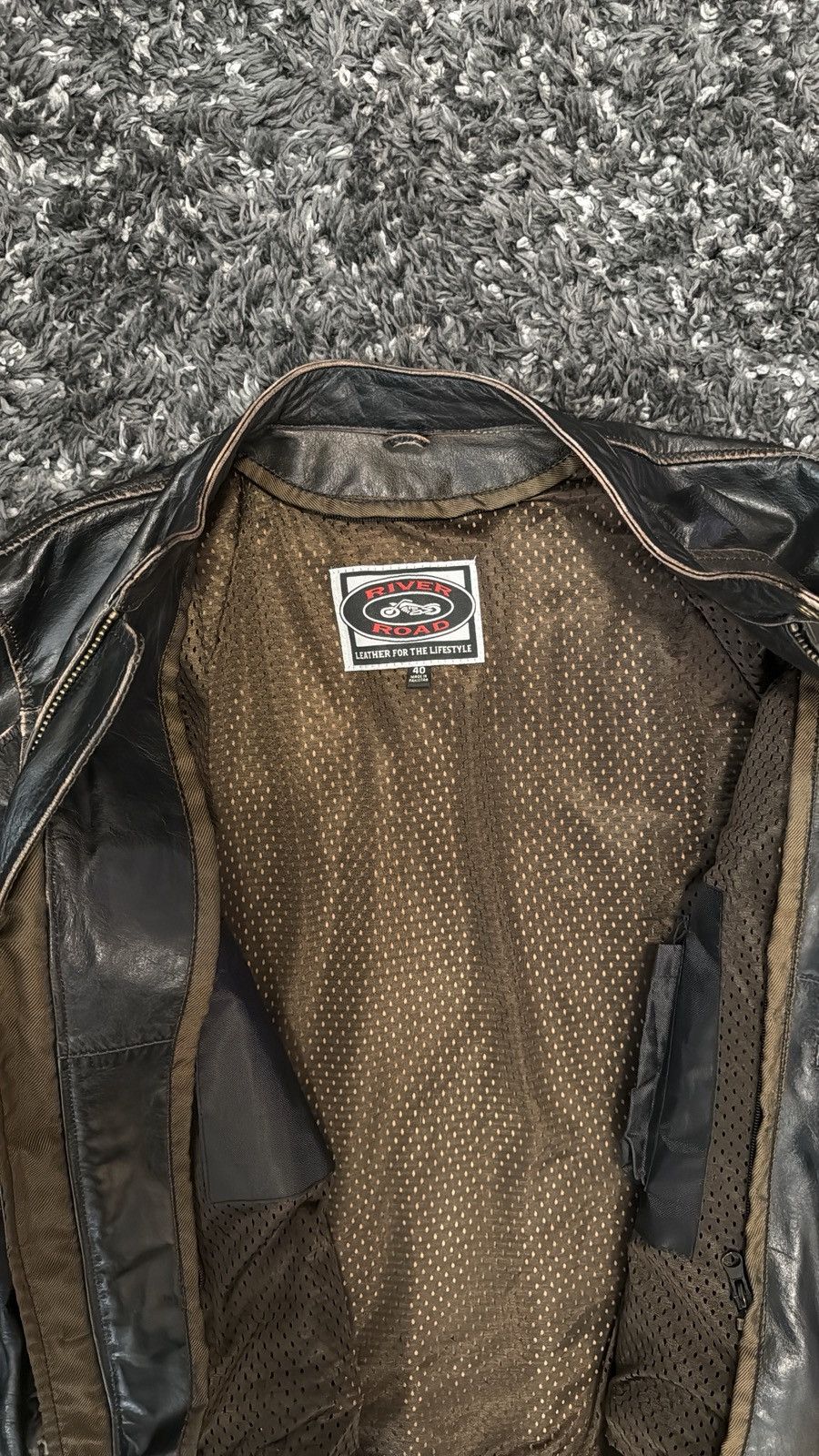Other River Road Motorcycle Leather Jacket Men’s Size 40 Size US M / EU 48-50 / 2 - 2 Thumbnail
