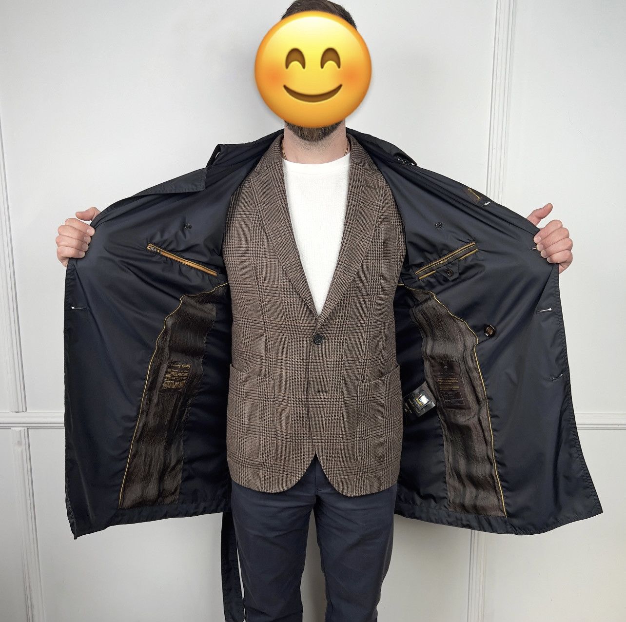 MooRER Authentic Melfi Acqua Double Breasted Trench Coat Belted Size US M / EU 48-50 / 2 - 3 Thumbnail