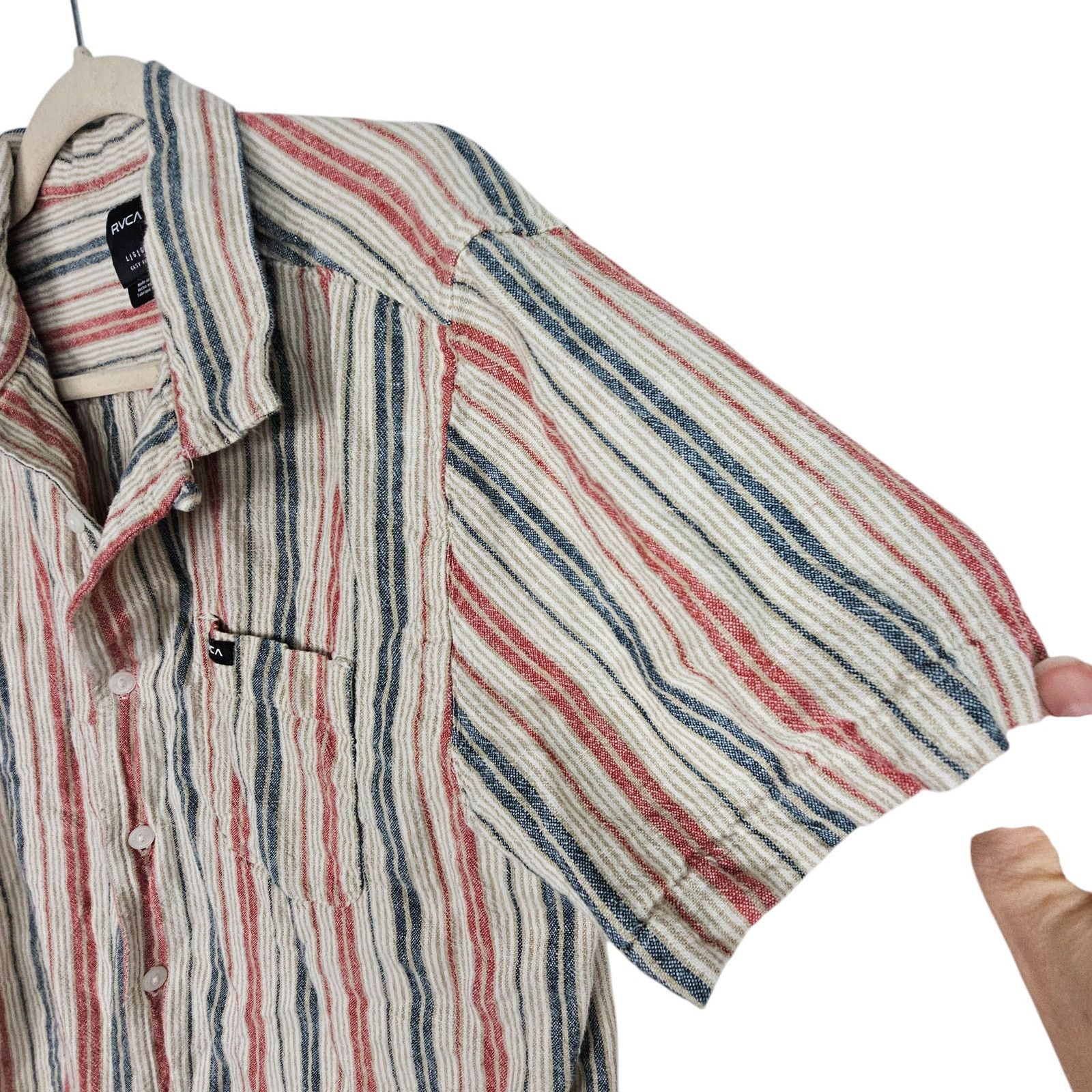 RVCA RVCA Button Up RVCA Shirt Linen Blend Shirt Men L Size US L / EU 52-54 / 3 - 4 Thumbnail