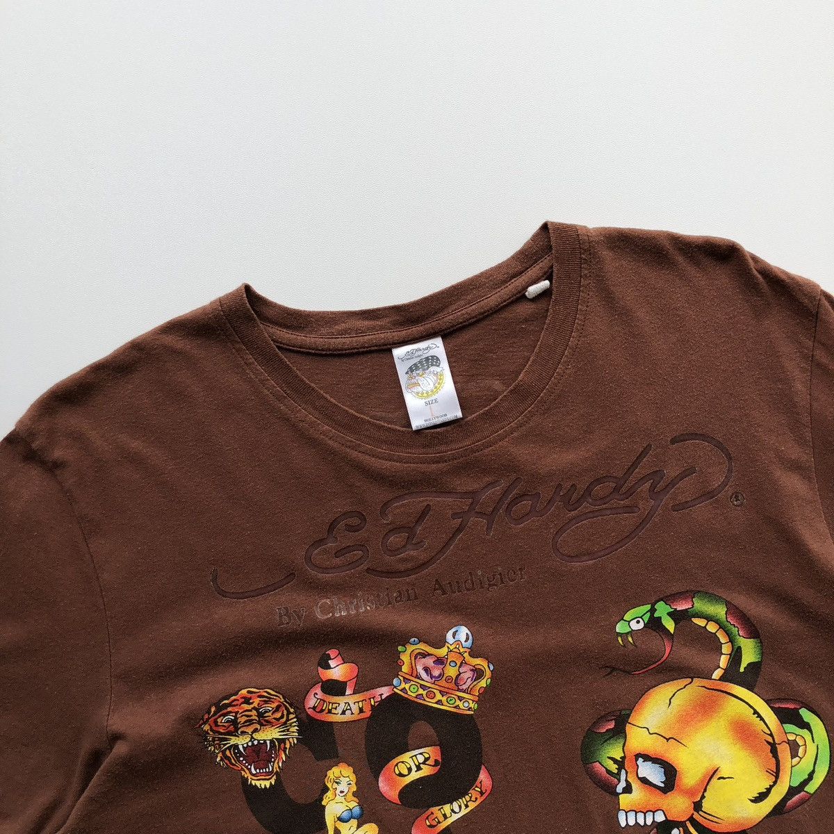 Ed Hardy Ed Hardy by Christian Audigier Skull Logo Vintage T-Shirt Size US M / EU 48-50 / 2 - 2 Thumbnail