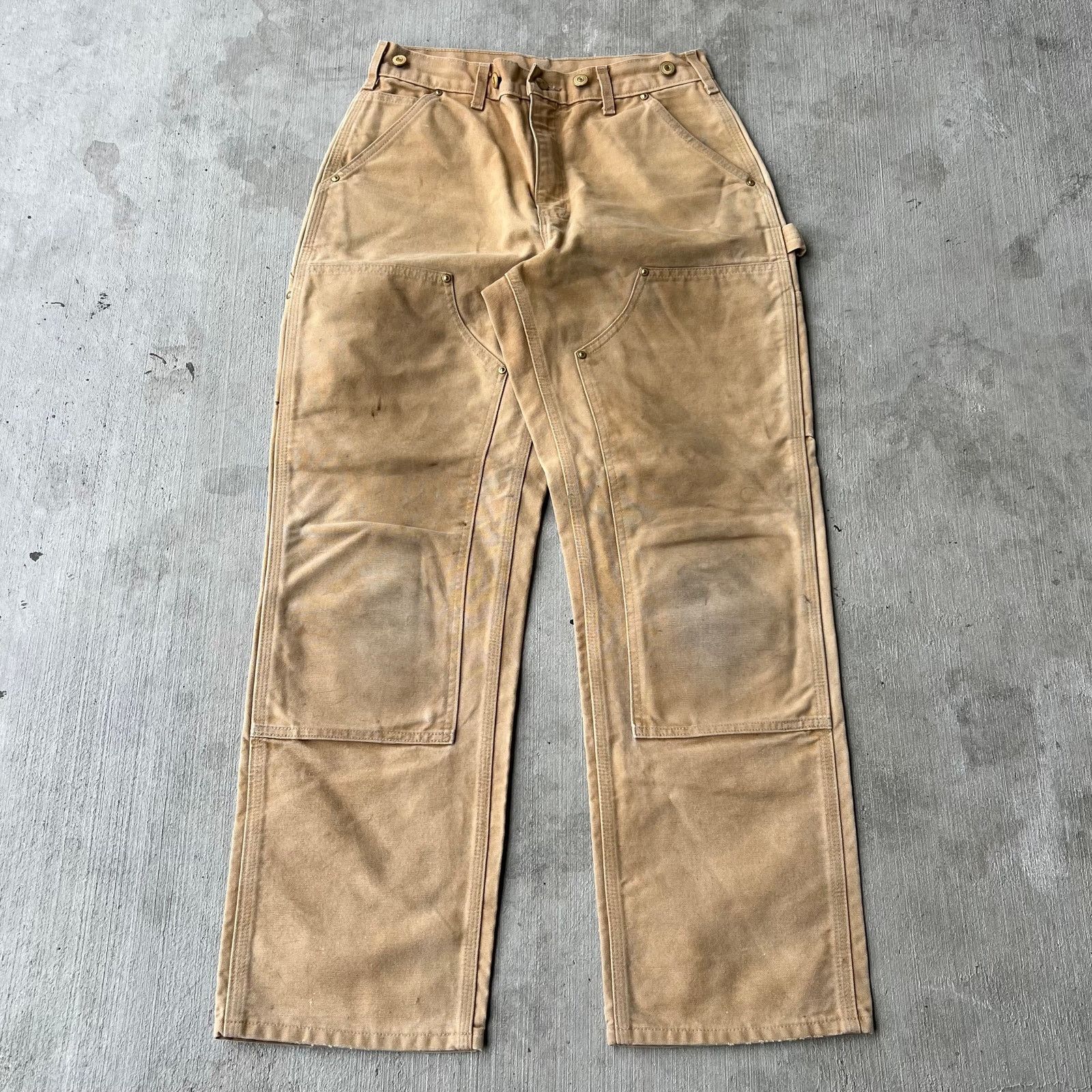 Carhartt brown double knee work wear carpenter pants