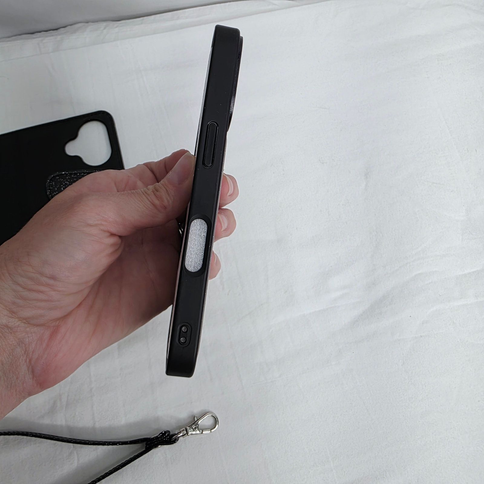 Other iPhone 16 Pro Black Glitter Phone Case W Detachable Wallet Size ONE SIZE - 7 Thumbnail