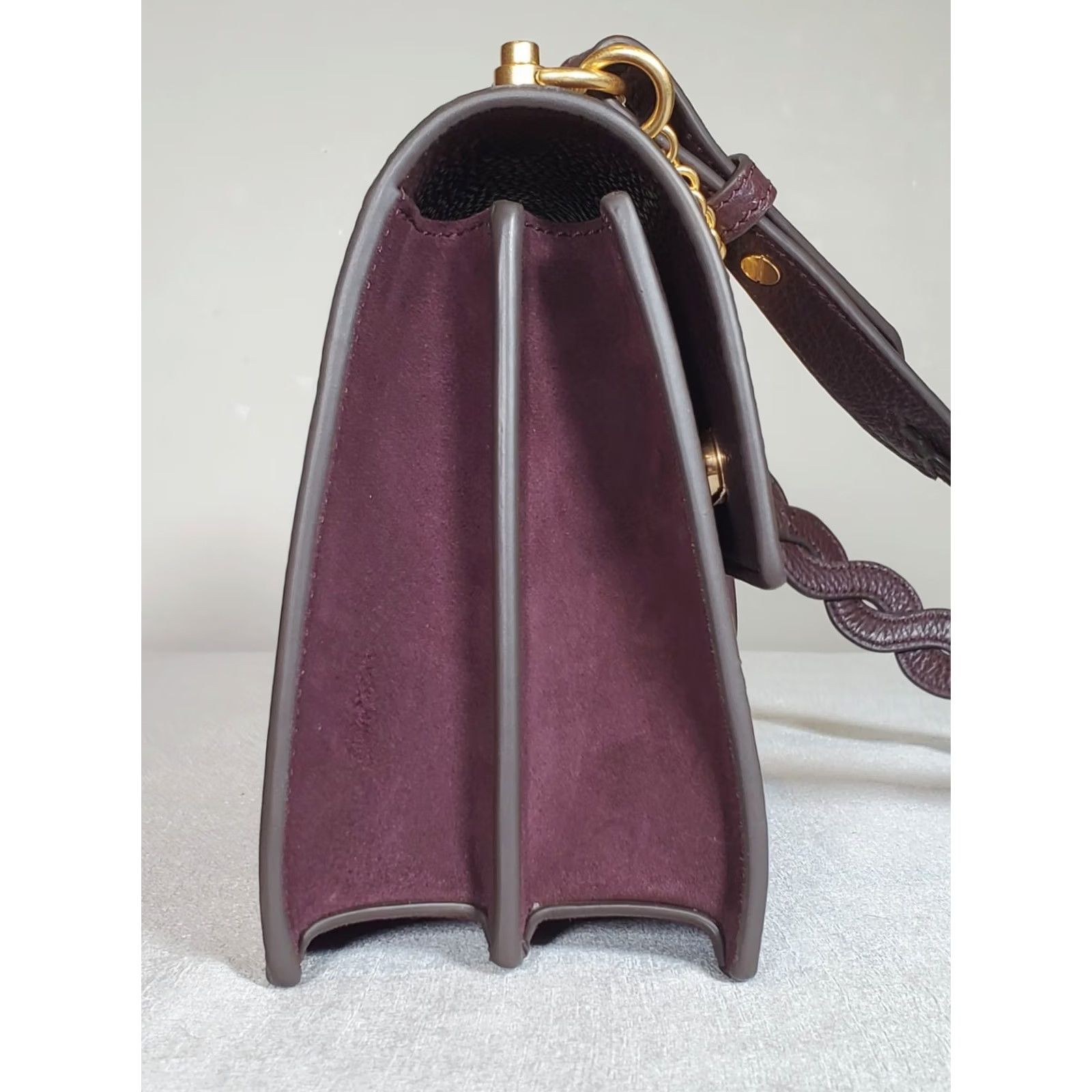 Tory Burch Tory Burch Miller Shoulder Bag Tempranillo Dark Burgundy Leather Magnetic Flap 83991 Large Crossbody Bag Women Womens Size ONE SIZE - 5 Thumbnail