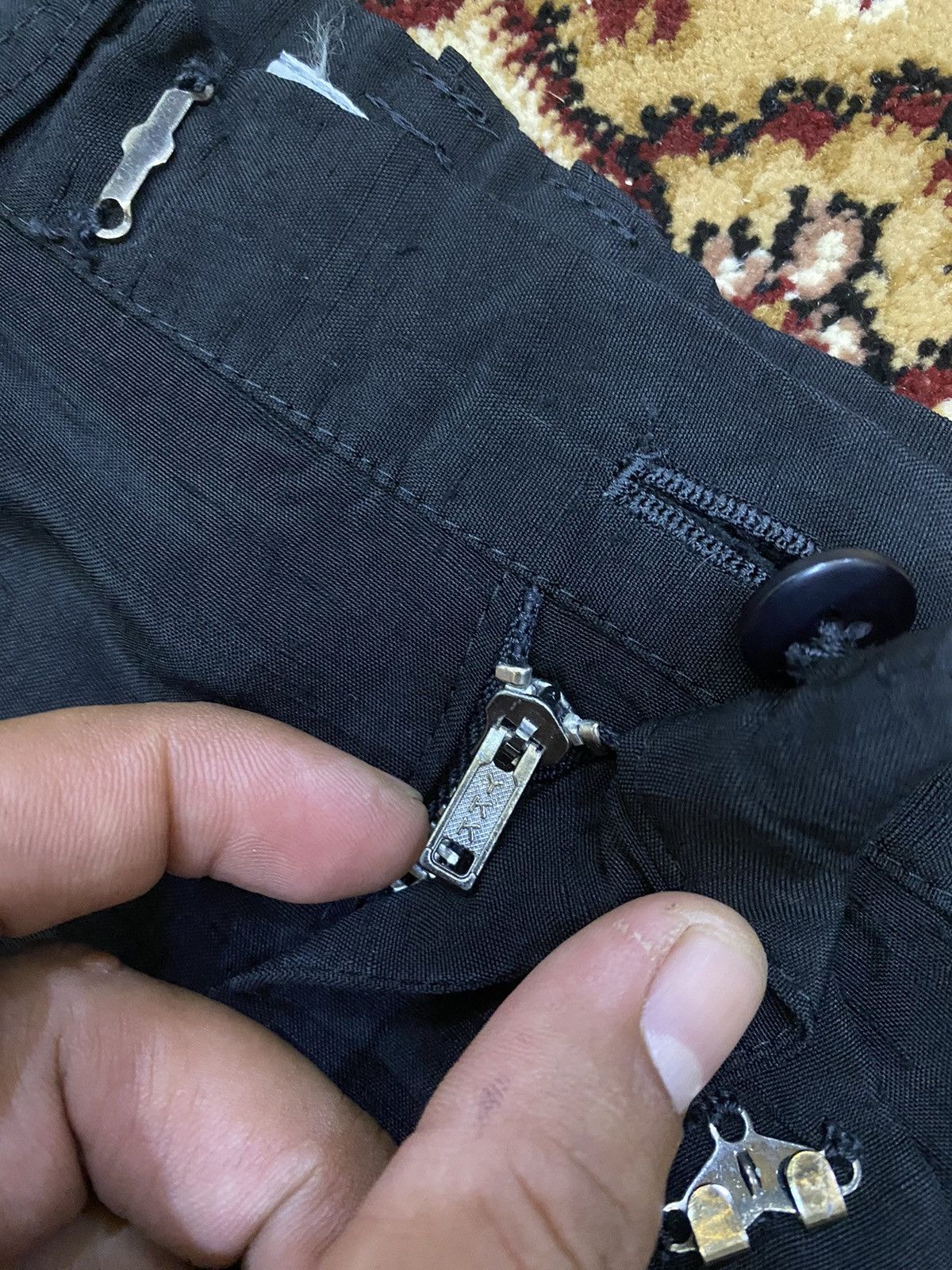 Designer × Y's × Yohji Yamamoto Y’s Yohji Yamamoto Palazzos Black Rayonne Size 24" / US 00 / IT 34 - 12 Thumbnail