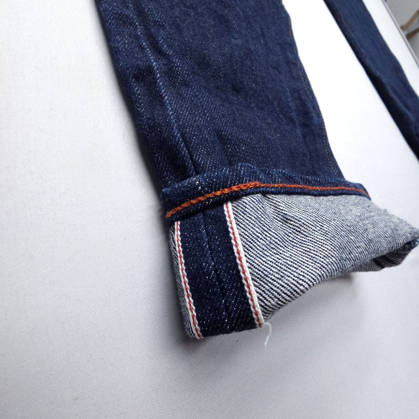 Denime Stash Jeans Adult 29 x 28" Dark Wash Raw Denim USA Made Slim Tapered 5-Pocket Blue Denim Men Regular 29in Inseam Jeans Size US 29 - 2 Thumbnail
