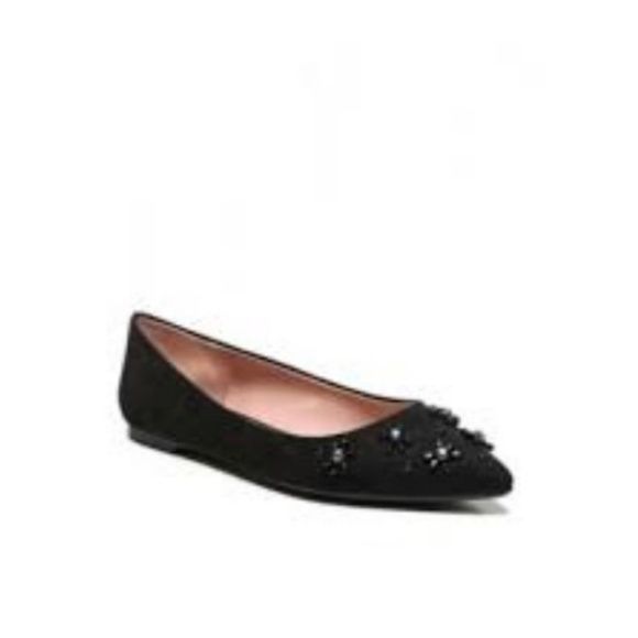 Sam Edelman Circus By Sam Edelman Black Velvet Flats With Rhinestone & S Size US 7.5 / IT 37.5 - 2 Thumbnail