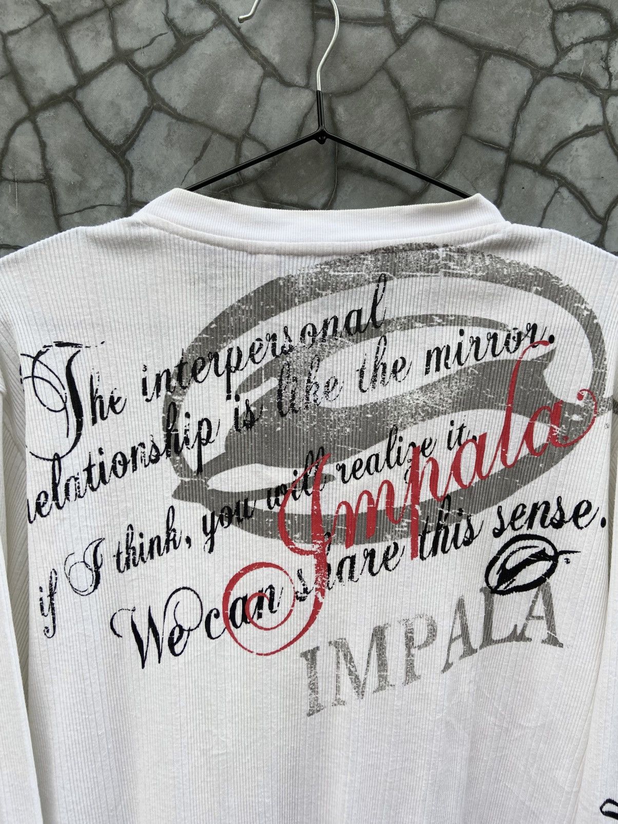 If Six Was Nine Offer‼️ Impala Goth Poem Style Lace Up Thermal Longsleeve Size US M / EU 48-50 / 2 - 9 Thumbnail