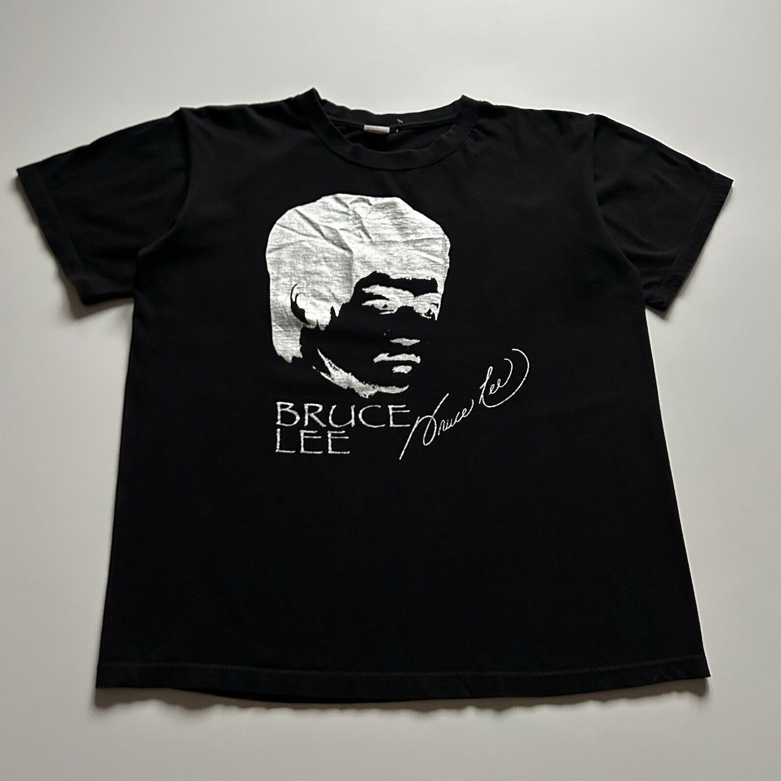 Vintage Vintage Y2K Bruce Lee Art Graphic T Shirt Size Medium Black Size US M / EU 48-50 / 2 - 1 Thumbnail