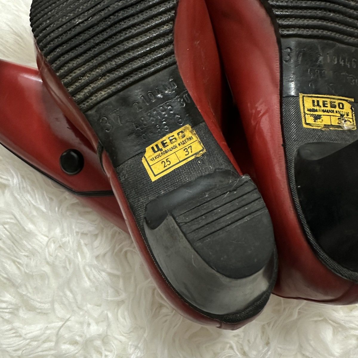 Other bright red rubber boots vintage rare Size US 6 / IT 36 - 7 Thumbnail