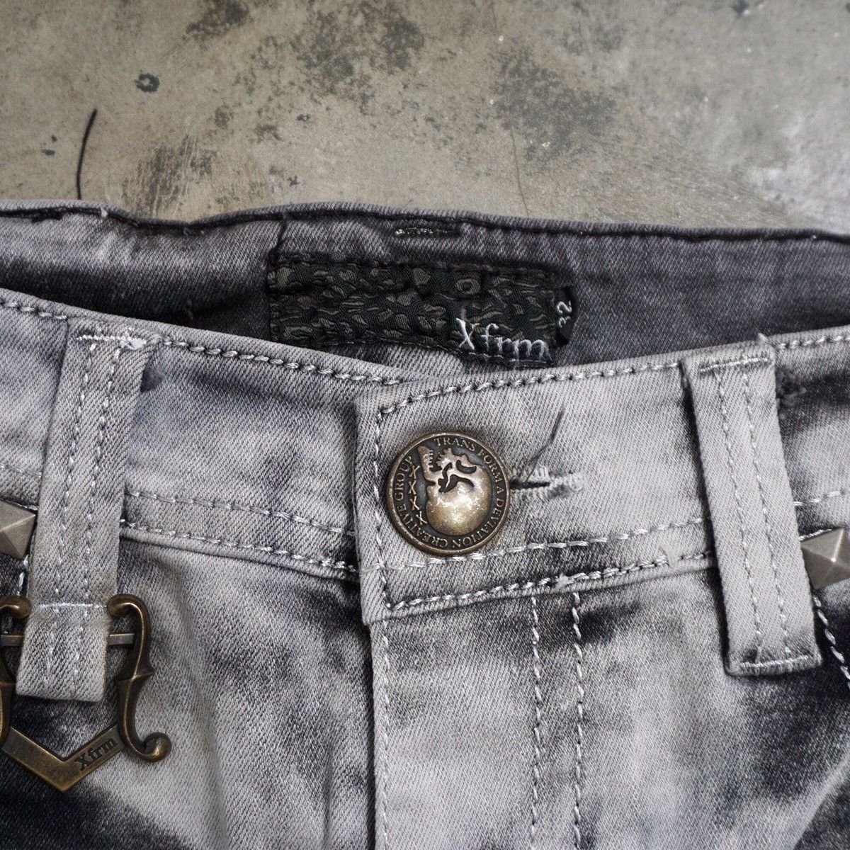 If Six Was Nine × Japanese Brand × Le Grande Bleu (L.G.B.) Xfrm acid wash shadow Jeans Size US 32 / EU 48 - 4 Thumbnail