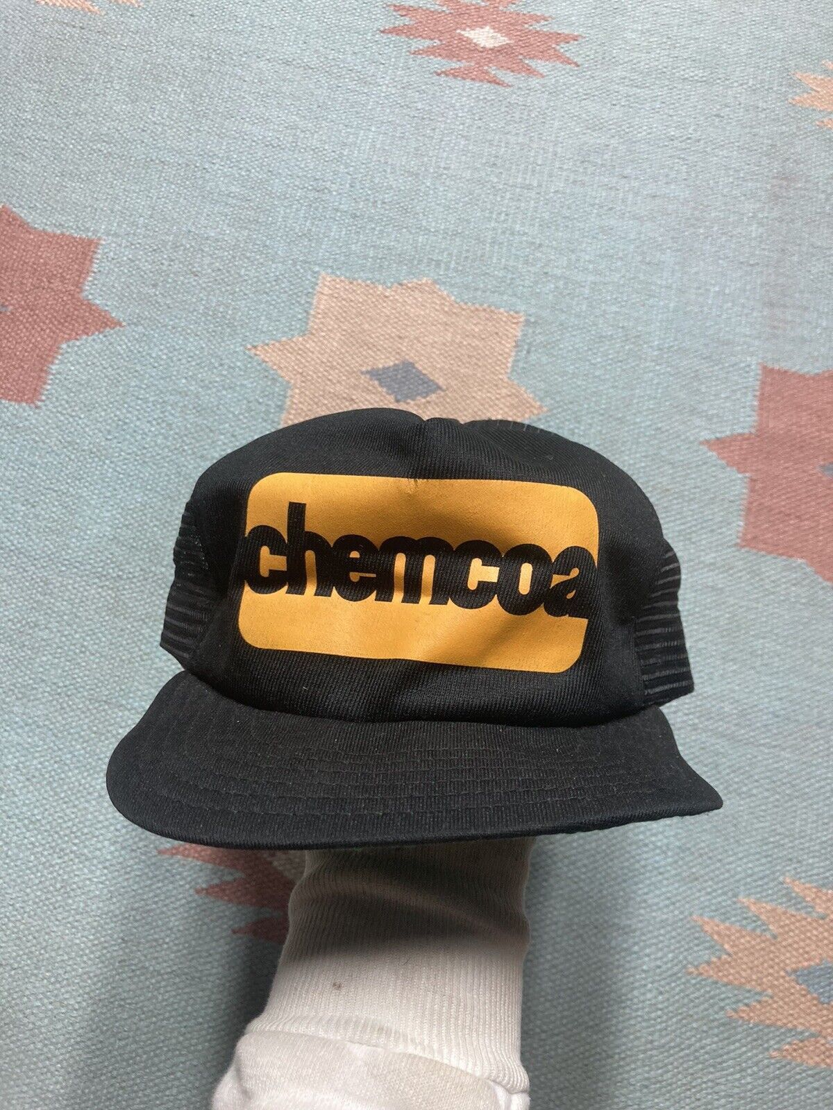 New Era × Vintage VTG 80s trucker hat Chemcoa logo spellout black USA made Size ONE SIZE - 2 Thumbnail