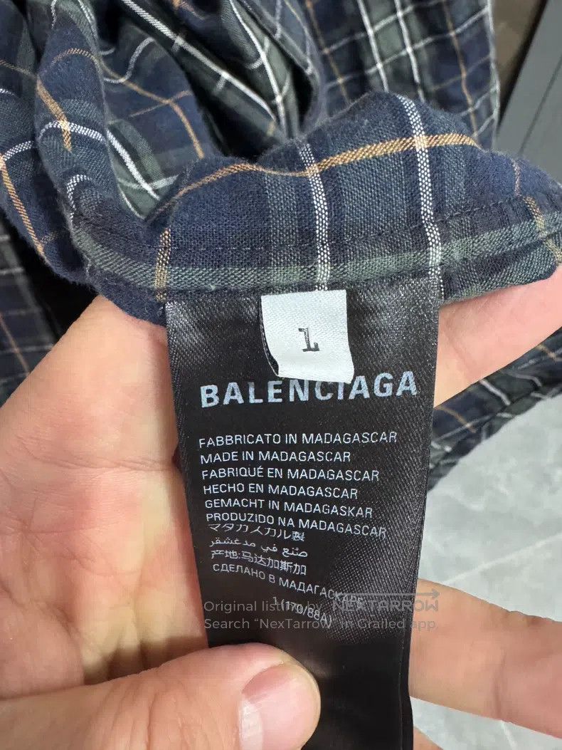 Balenciaga Balenciaga Color block plaid single-breasted long-sleeve s Size US S / EU 44-46 / 1 - 4 Thumbnail