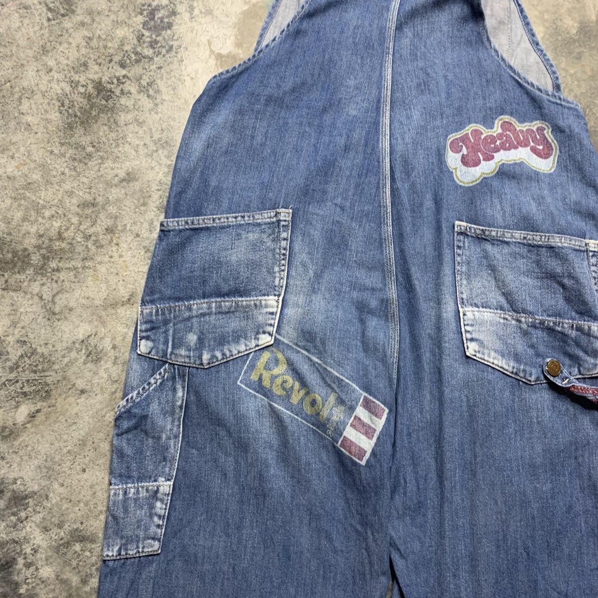 Hysteric Glamour × Japanese Brand Vintage Hysteric Glamour Overalls Multi Printed Logo Denim Size US 33 - 13 Thumbnail