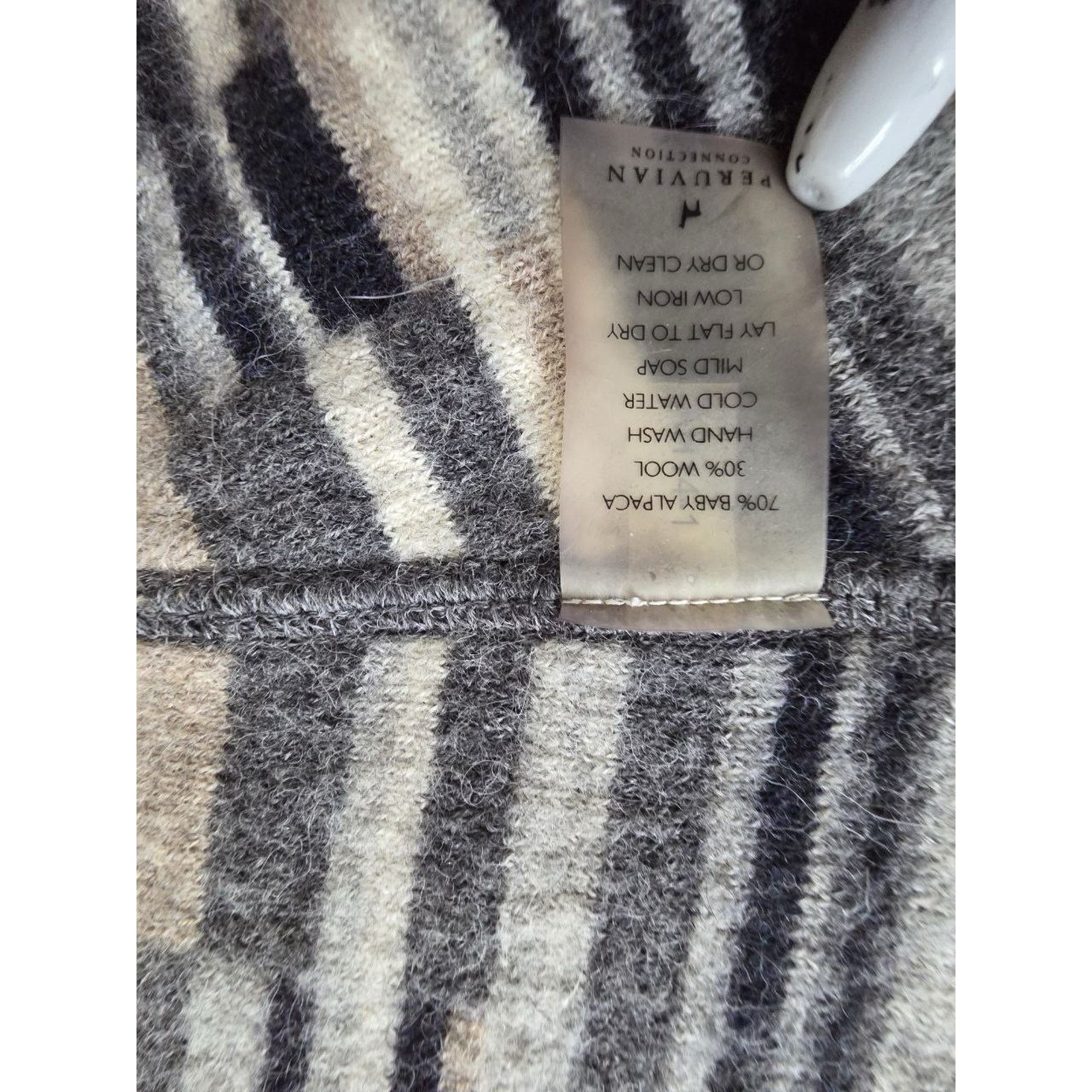 French Connection Peruvian Connection Alpaca Sweater Asymmetrical XL A001072 Size XL / US 12-14 / IT 48-50 - 10 Thumbnail