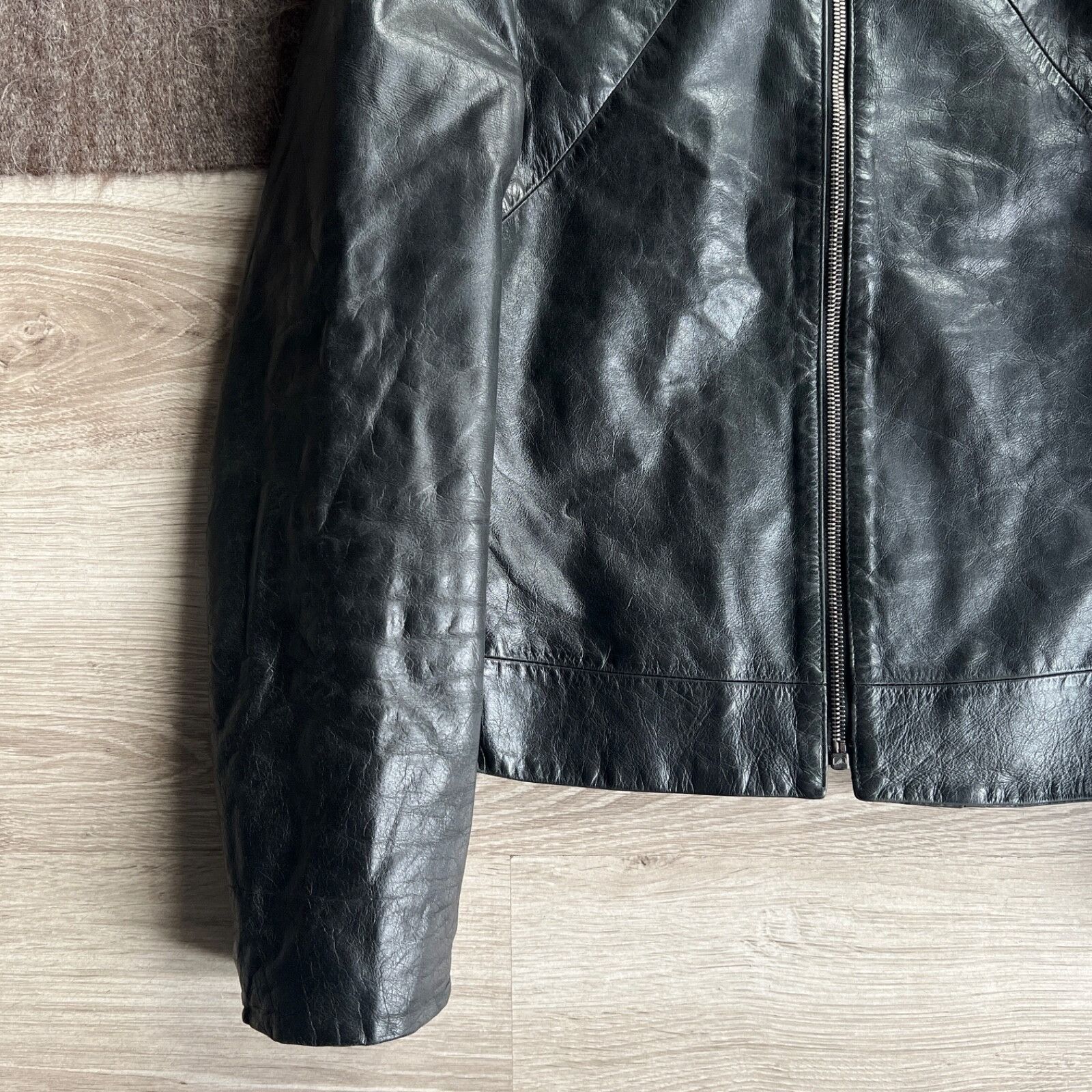 Vintage Blue Deep Y2K Vintage Real Leather Jacket 8717AC Size M / US 6-8 / IT 42-44 - 4 Thumbnail
