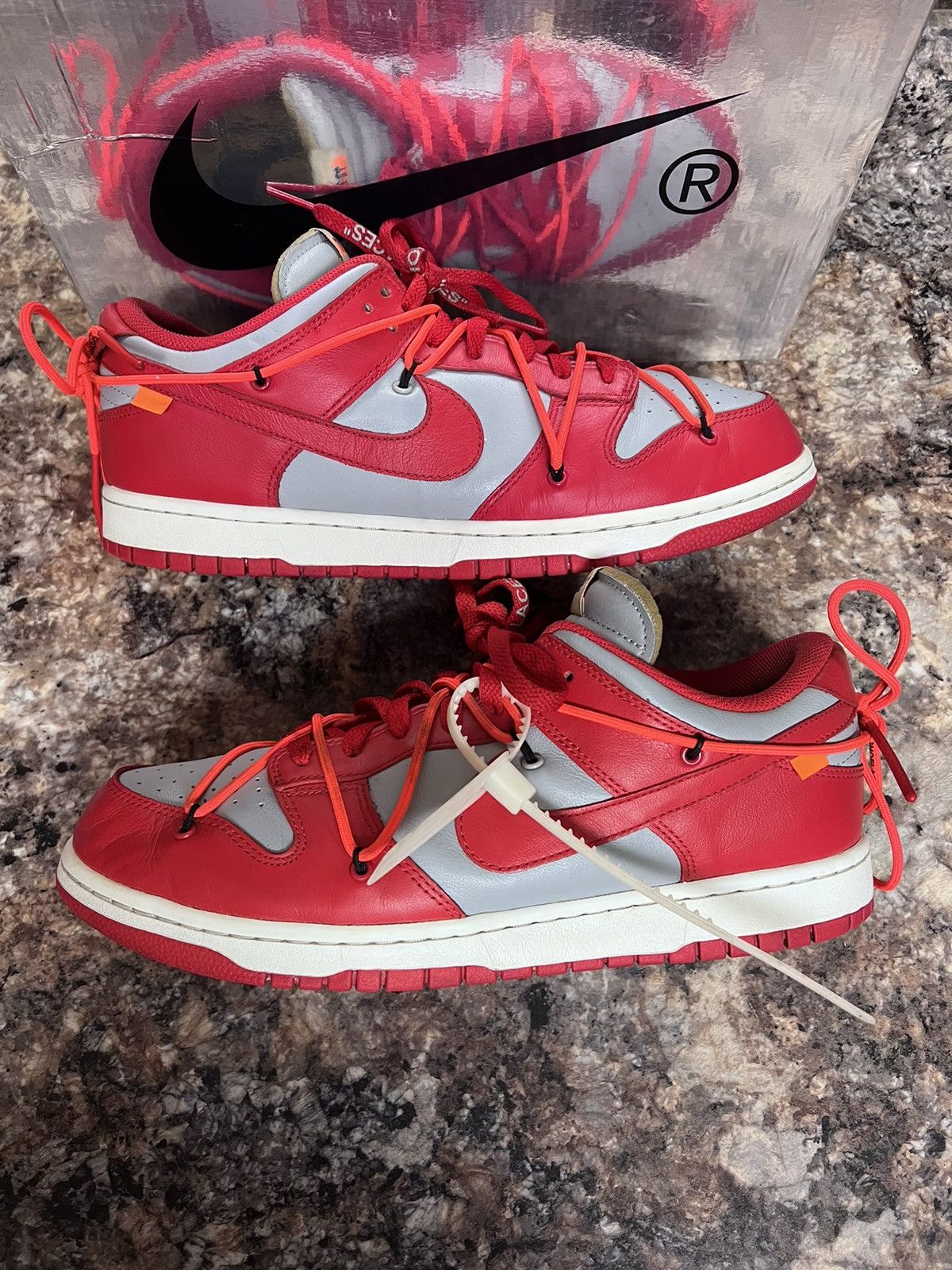 Off-White Off-white Nike dunk university red size 12 authentic Size US 12 / EU 45 - 4 Thumbnail