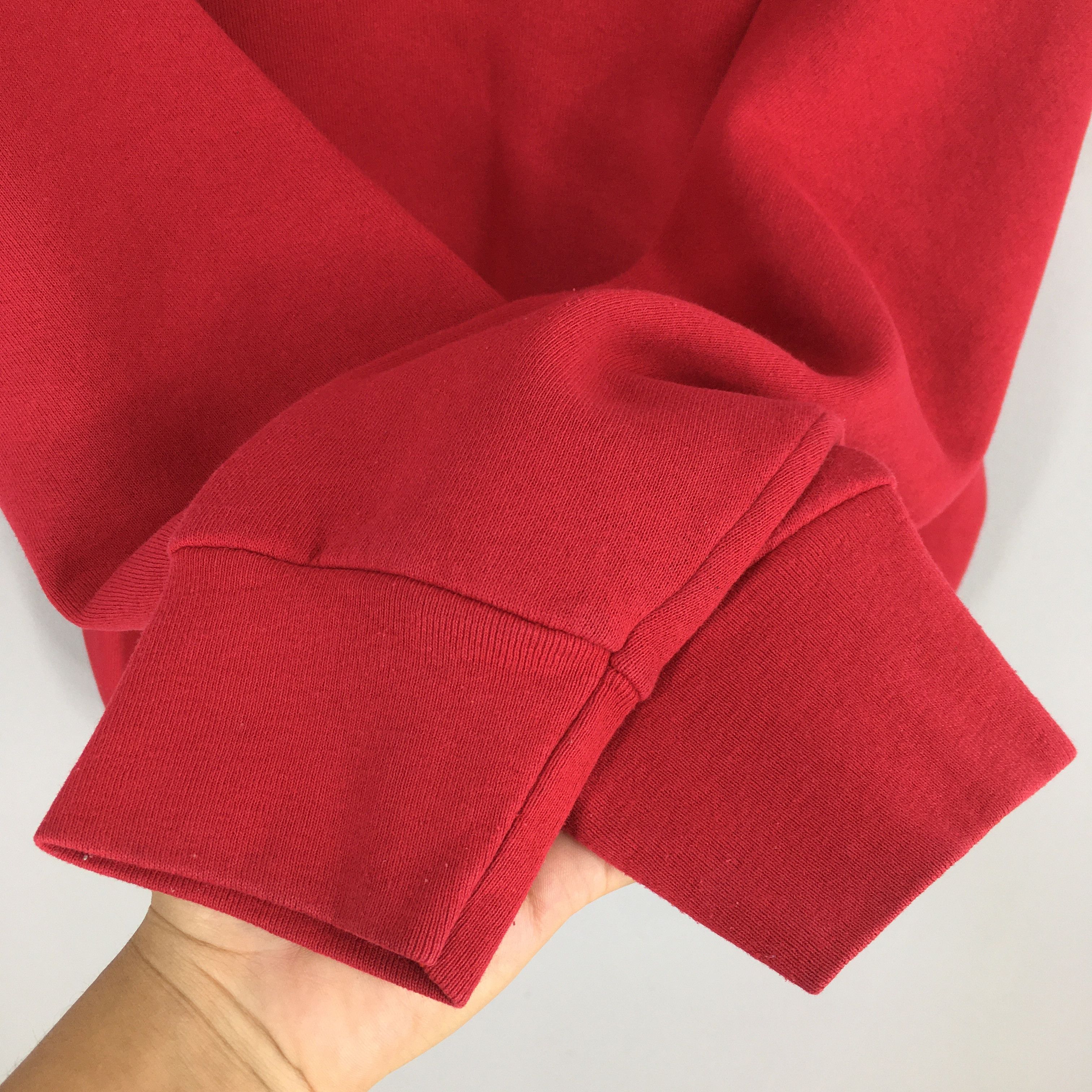 Fruit Of The Loom Vintage 90s Fruit Of The Loom Red Sweatshirt Jumper XLarge Size US XL / EU 56 / 4 - 4 Thumbnail