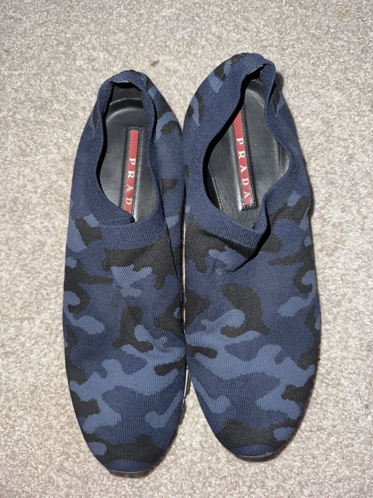 Prada PRADA BLUE CAMO SLIP ON SHOES Size US 10 / EU 43 - 6 Thumbnail