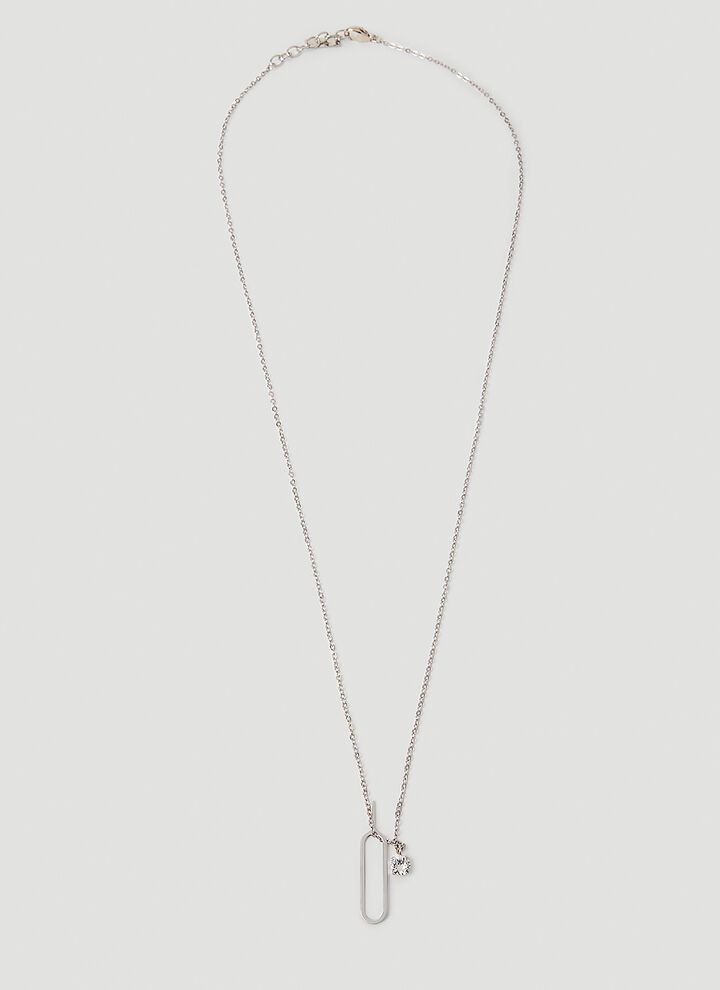 Saint Laurent Paris o1bcso1str1224 Size: OS/Sim Key Charm Necklace in Silver Size ONE SIZE - 1 Thumbnail