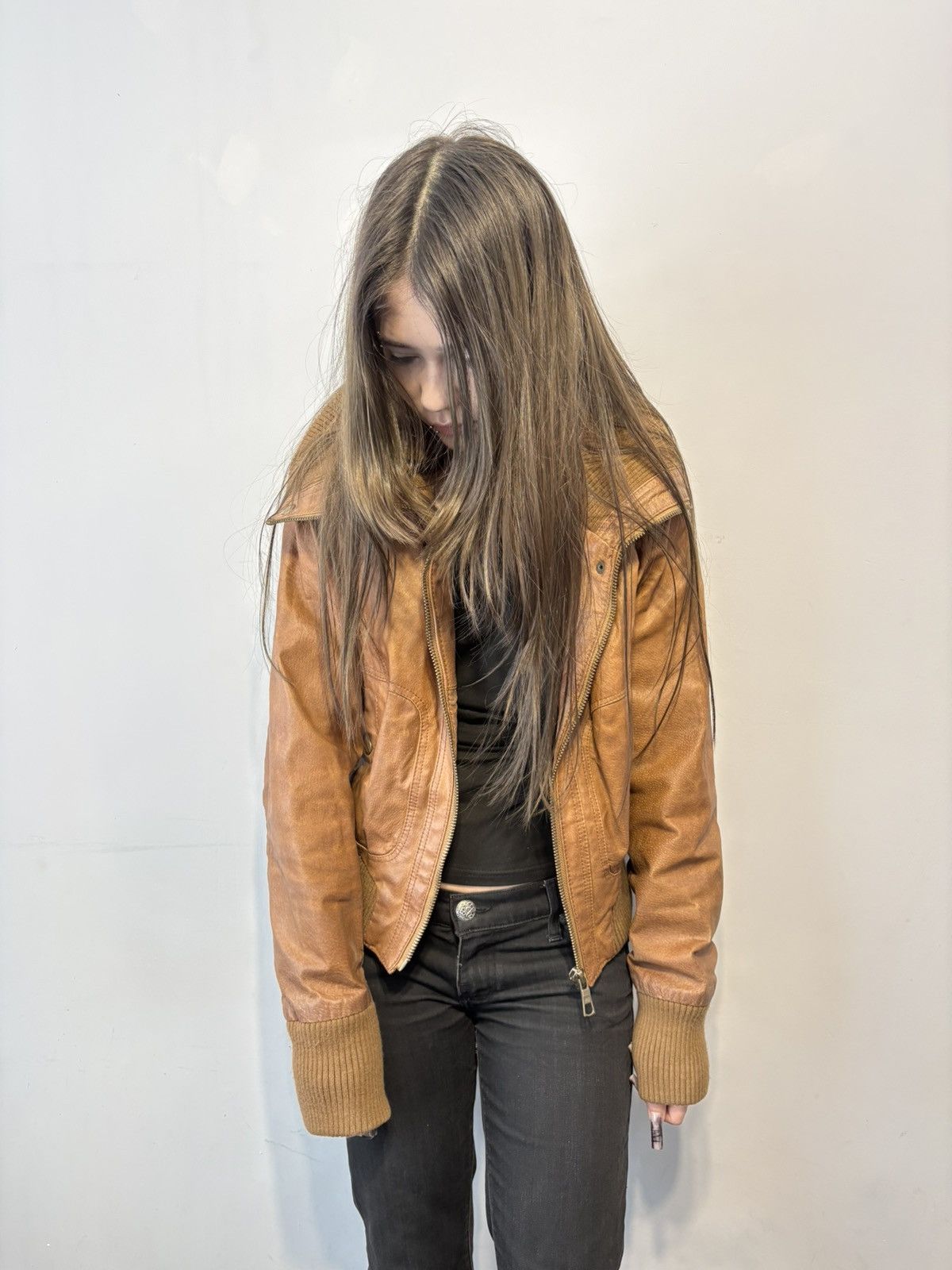 Hysteric Glamour Vintage 00s High Neck Rick Style Y2K Leather Jacket Size M / US 6-8 / IT 42-44 - 2 Thumbnail