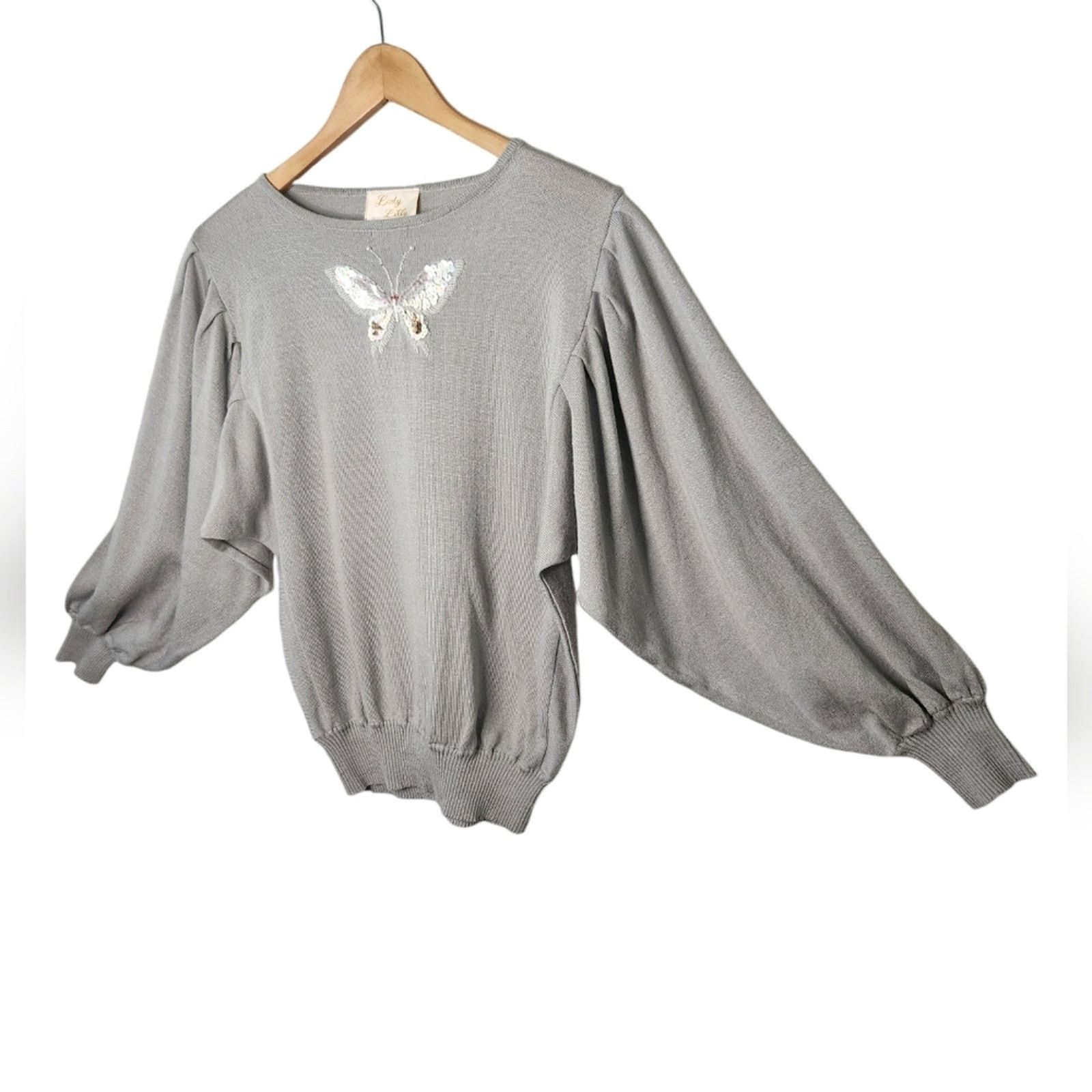 Vintage Vintage Butterfly Sleeve Embroidered Sweater 38 Medium Size M / US 6-8 / IT 42-44 - 3 Thumbnail