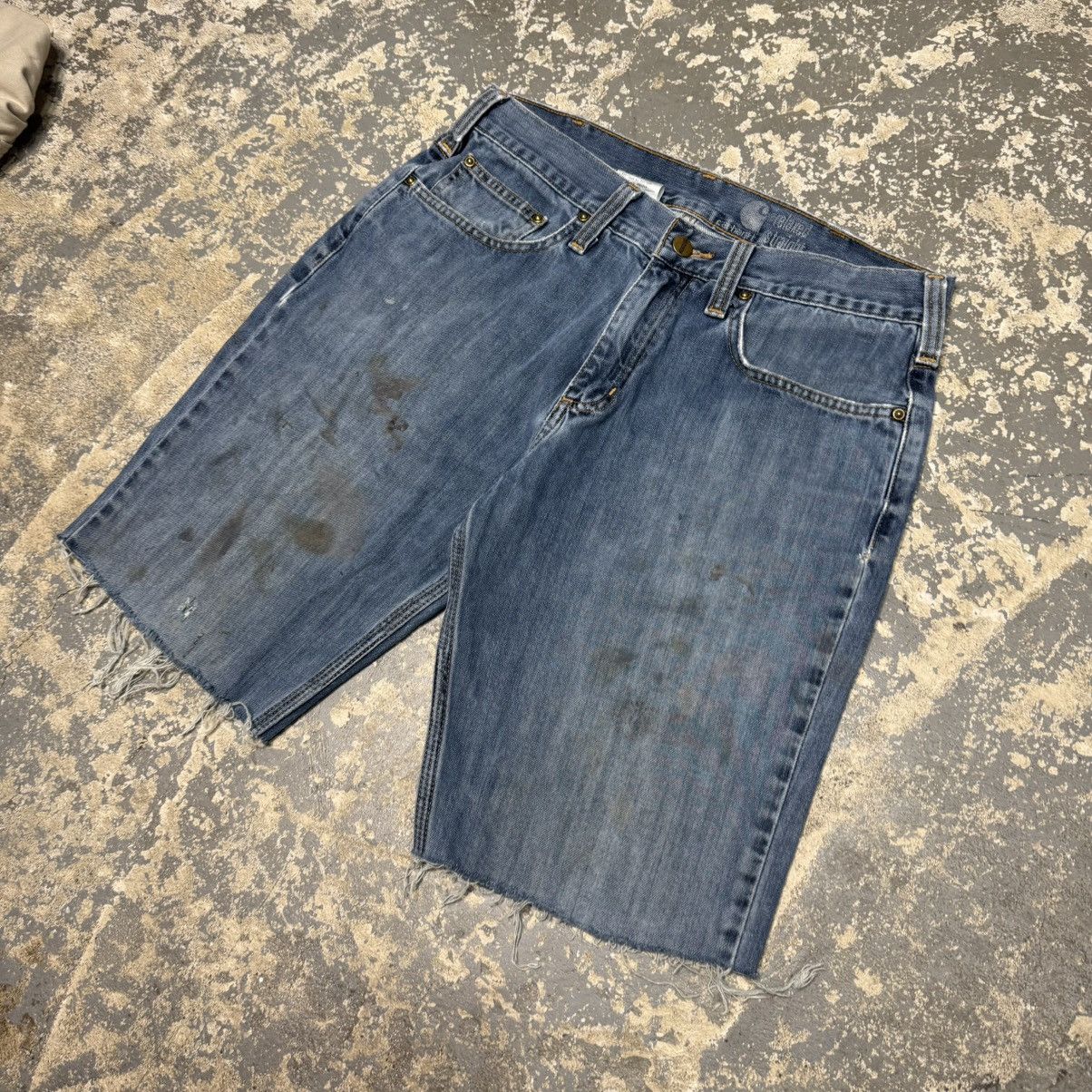 Carhartt Vintage Carhartt Denim Cut Off Workwear Shorts Jorts Size US 32 / EU 48 - 4 Thumbnail
