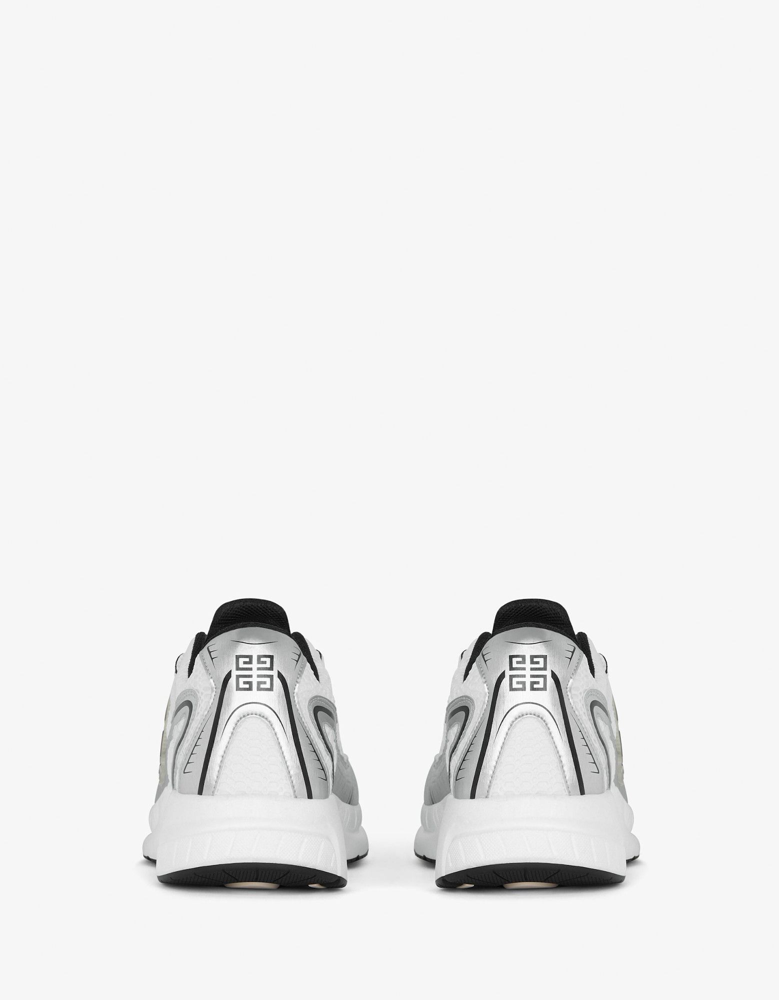 Givenchy Givenchy White and Silver NFNTY-52 Runners Size US 12 / EU 45 - 3 Thumbnail