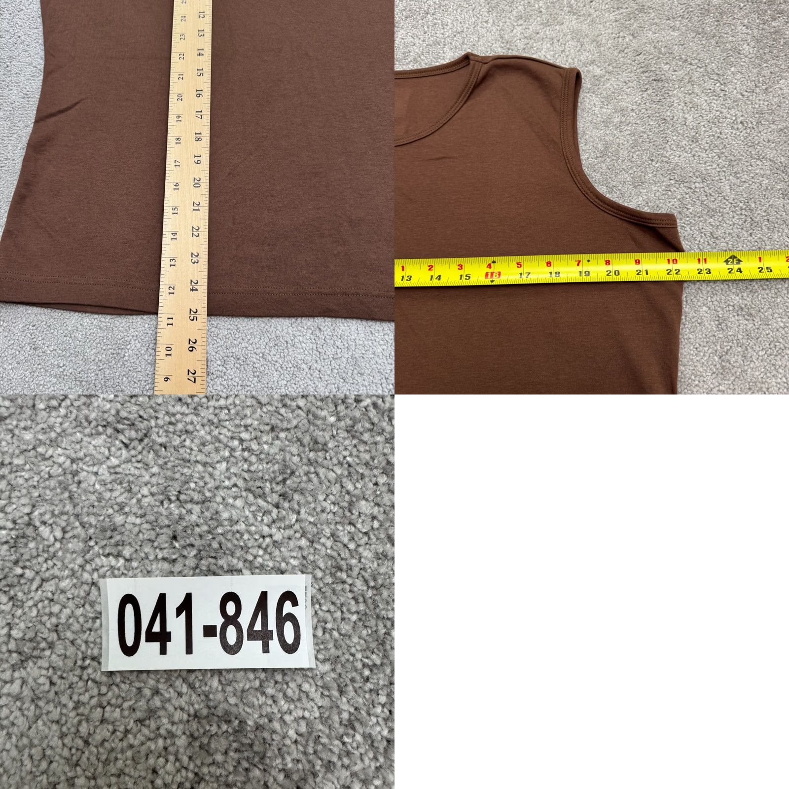 Blair Blair Cotton Blend Basic Tank Women L Brown Crew Neck Sleeveless Essential Shirt Size L / US 10 / IT 46 - 8 Thumbnail