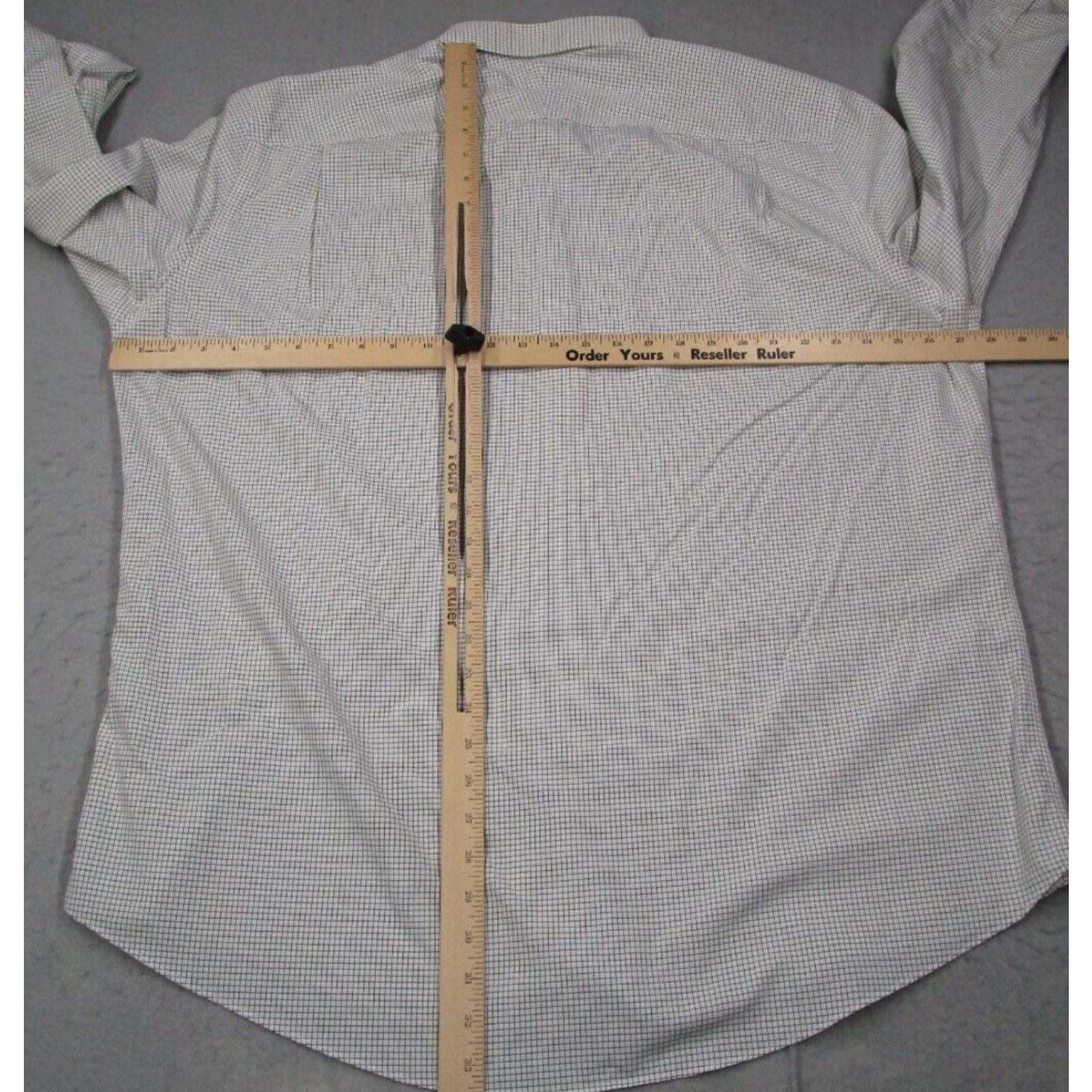 Enro ENRO Dress Shirt Mens 18 34 Gray Button Up Long Sleeve Casual Workwear Travel Size US S / EU 44-46 / 1 - 5 Thumbnail