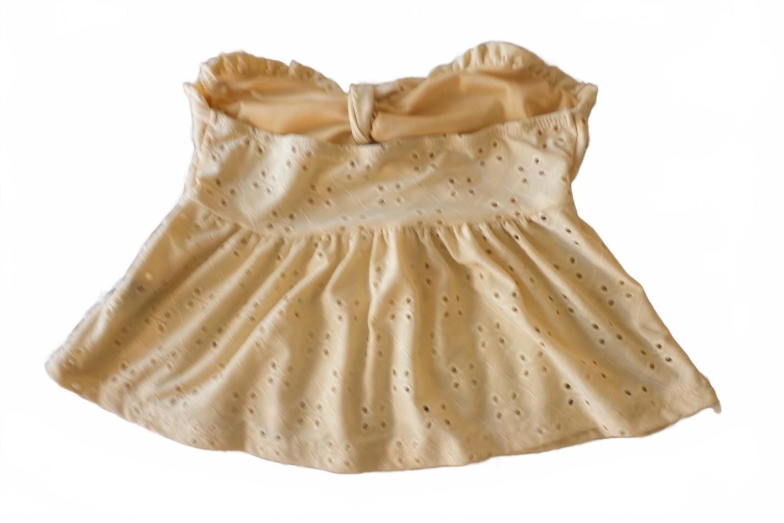 Shein SHEIN Beige Eyelet Cotton Baby Dress w Ruffle Sleeves Small Size S / US 4 / IT 40 - 5 Thumbnail