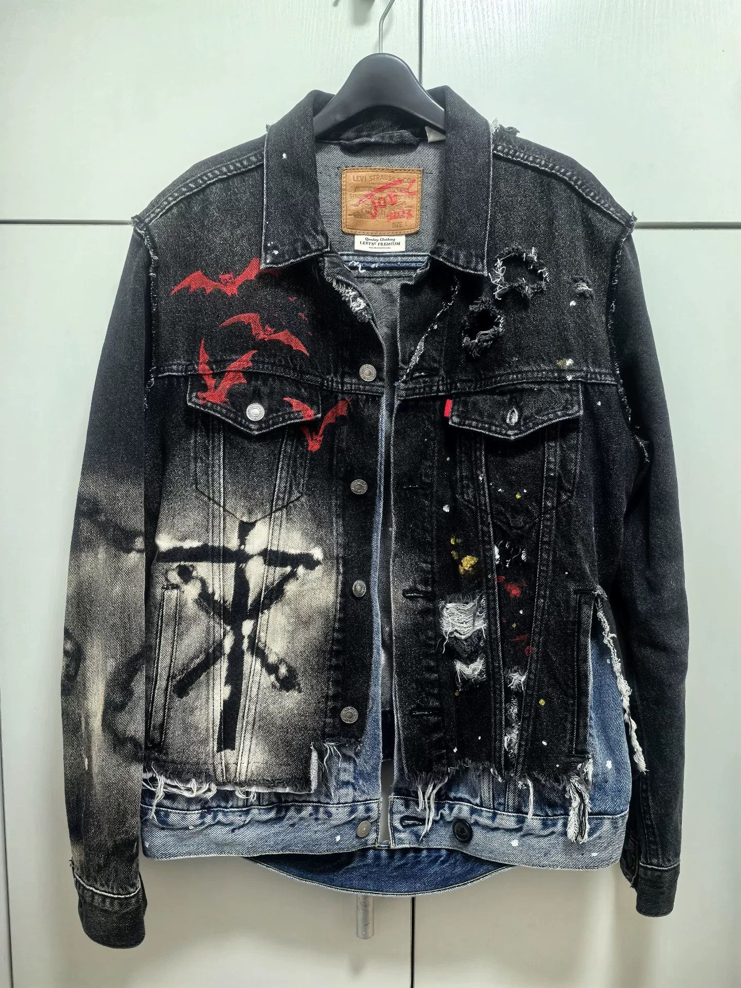 Maison MIHARA YASUHIRO Remake Dark Denim Graffiti Jacket Size US L / EU 52-54 / 3 - 1 Thumbnail