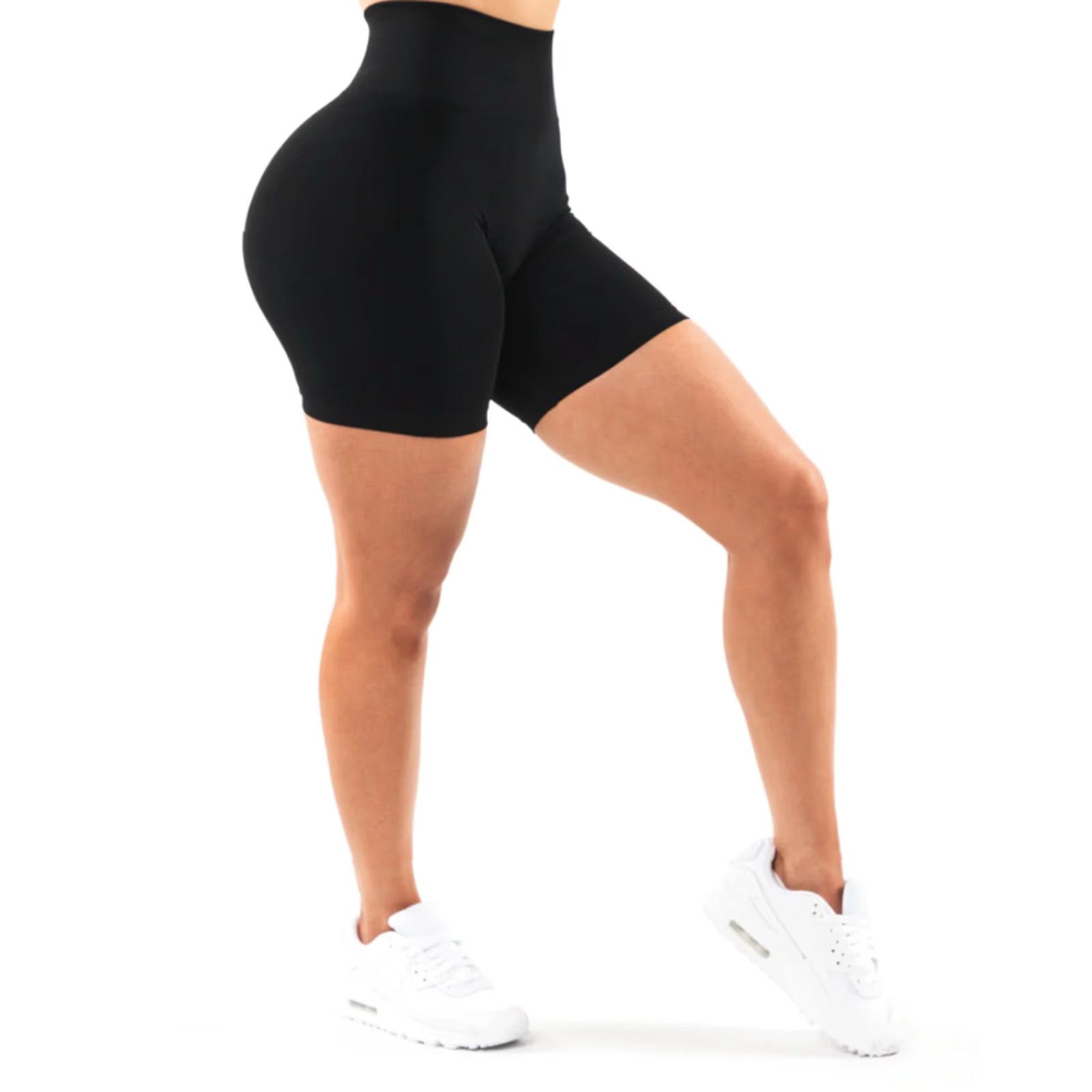 Vintage NWT Alphalete Womens Amplify Biker Shorts 7.5 Black Small Activewear Gym Scrunch Size 28" / US 6 / IT 42 - 4 Thumbnail