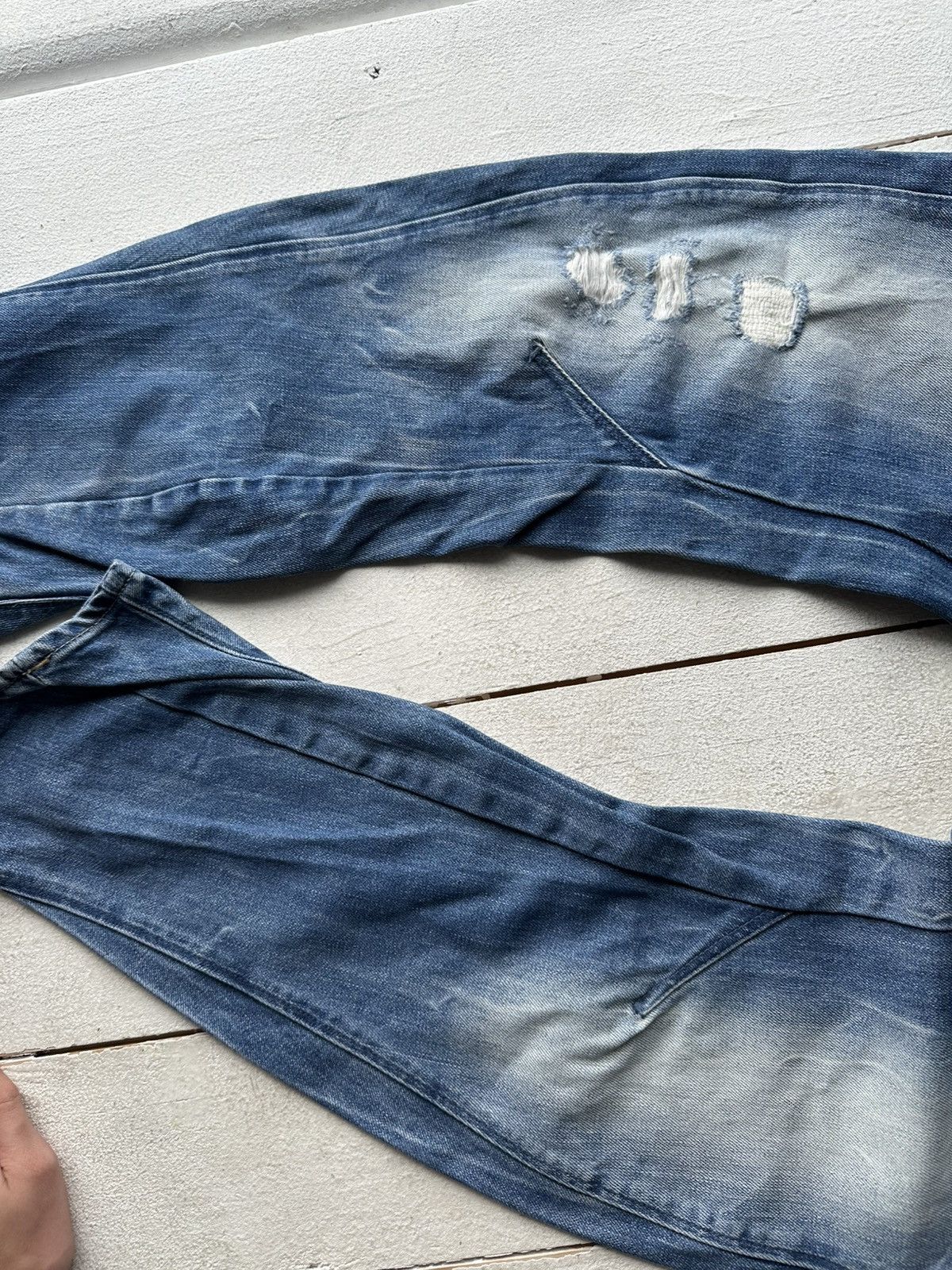 G-Star 🚨VNTG G STAR RAW BLUE FADED RARE AVANT GARDE JEANS Y2K Size 29" - 7 Thumbnail