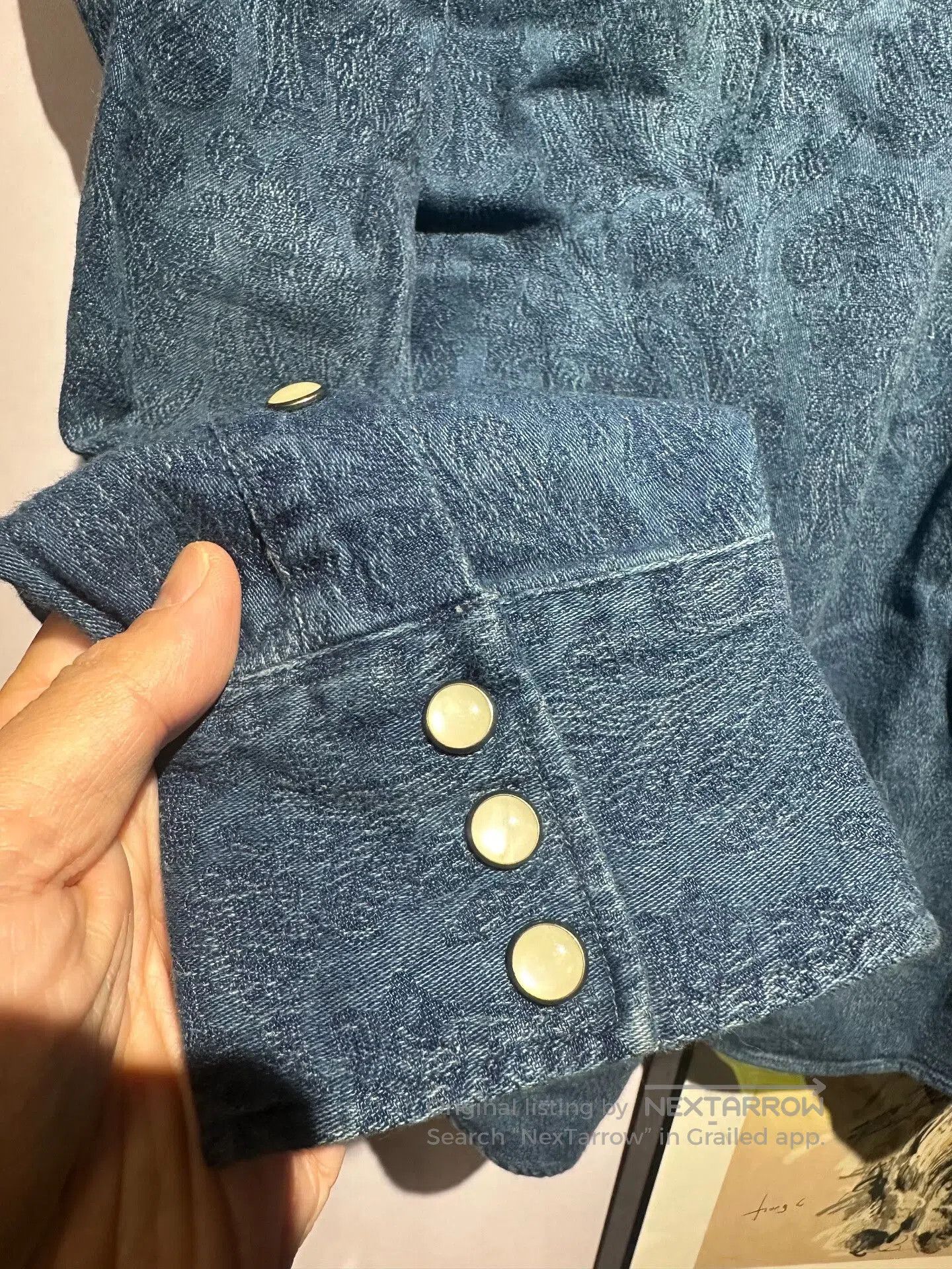 RRL Ralph Lauren RRL Dark Pattern Indigo Dyed Shirt. Size US XL / EU 56 / 4 - 3 Thumbnail