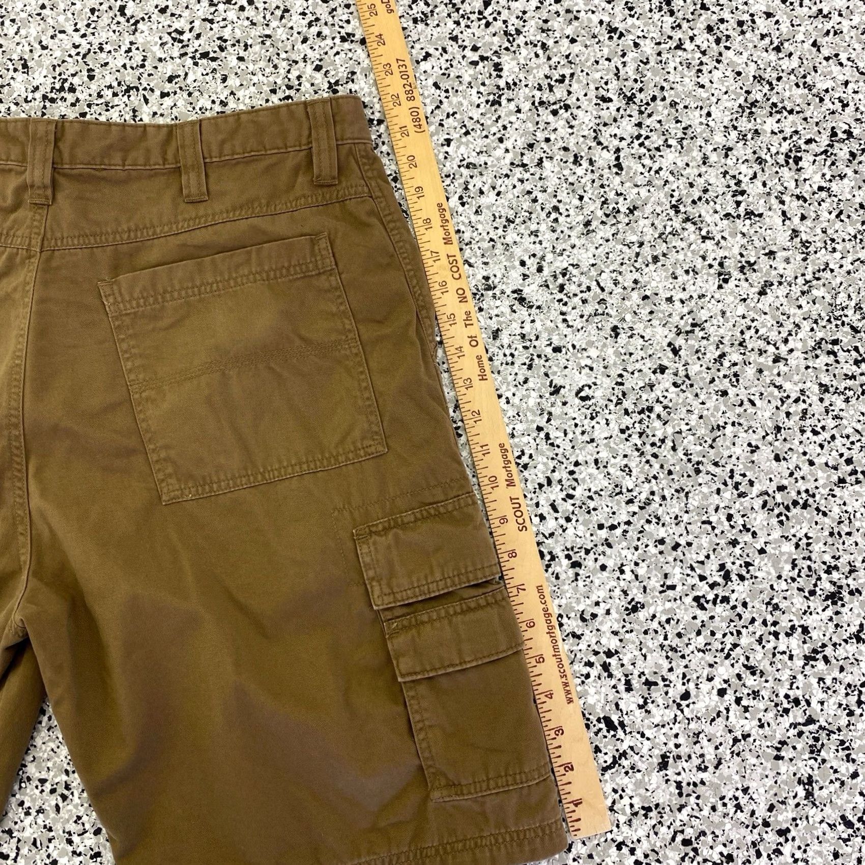 Wrangler VINTAGE Wrangler Cargo Shorts Mens 34 Brown Heavy Cotton Pockets Workwear Outdoor 90s Size US 36 / EU 52 - 6 Thumbnail